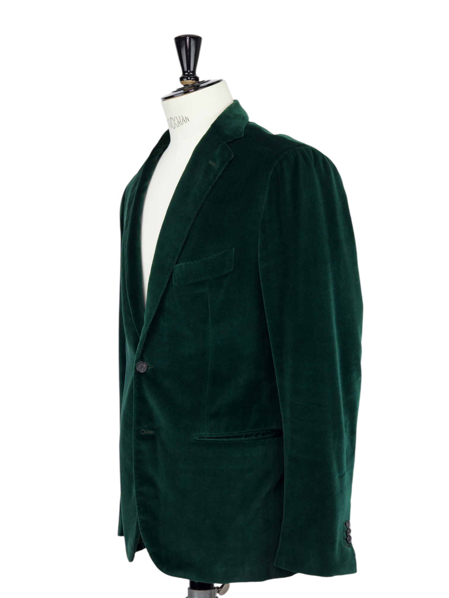 Cesare Attoilini Bottle Green Cotton Velvet Jacket