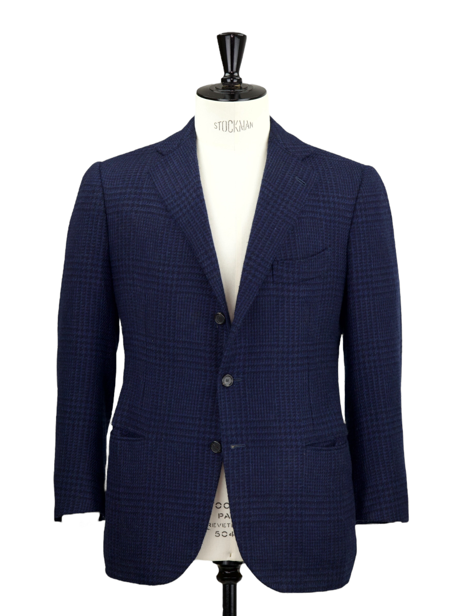 Cesare Attolini Dark Blue Pure Cashmere Prince of Wales Jacket