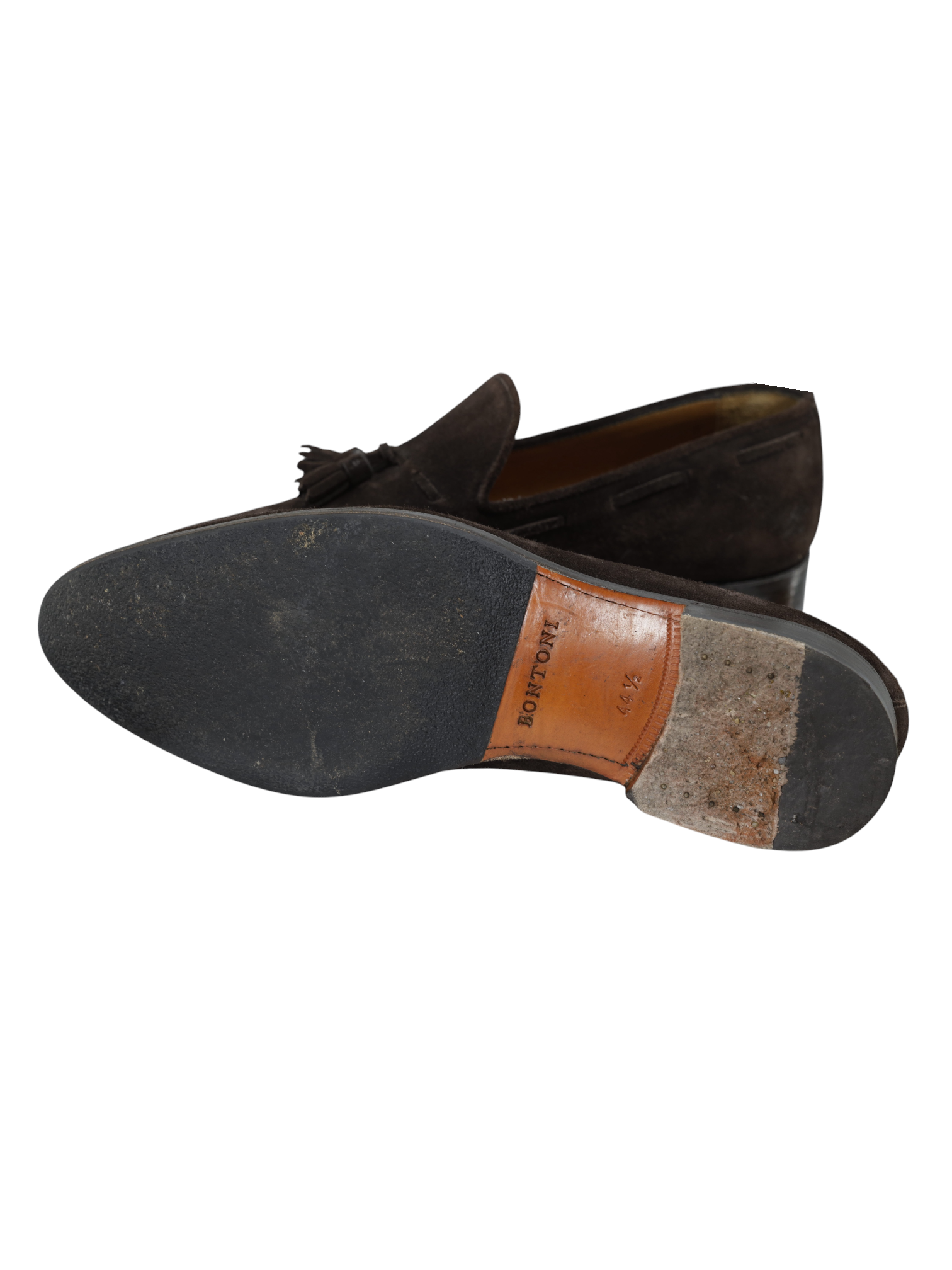 Bontoni Dark Brown Suede Tassel Loafers