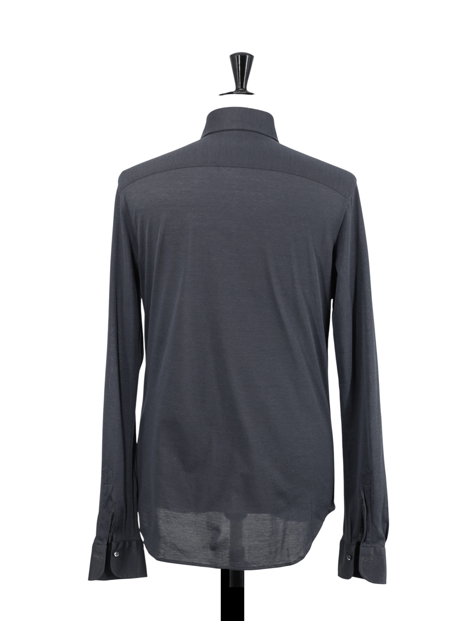 Emanuele Maffeis Warm Grey Knitted Piqué-Cotton Shirt