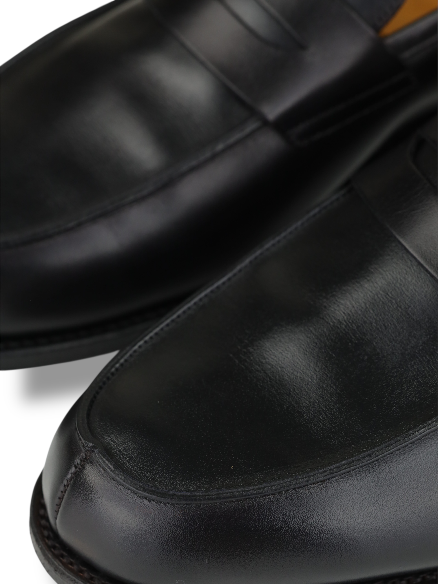 John Lobb Black Campus Leather Penny Loafer
