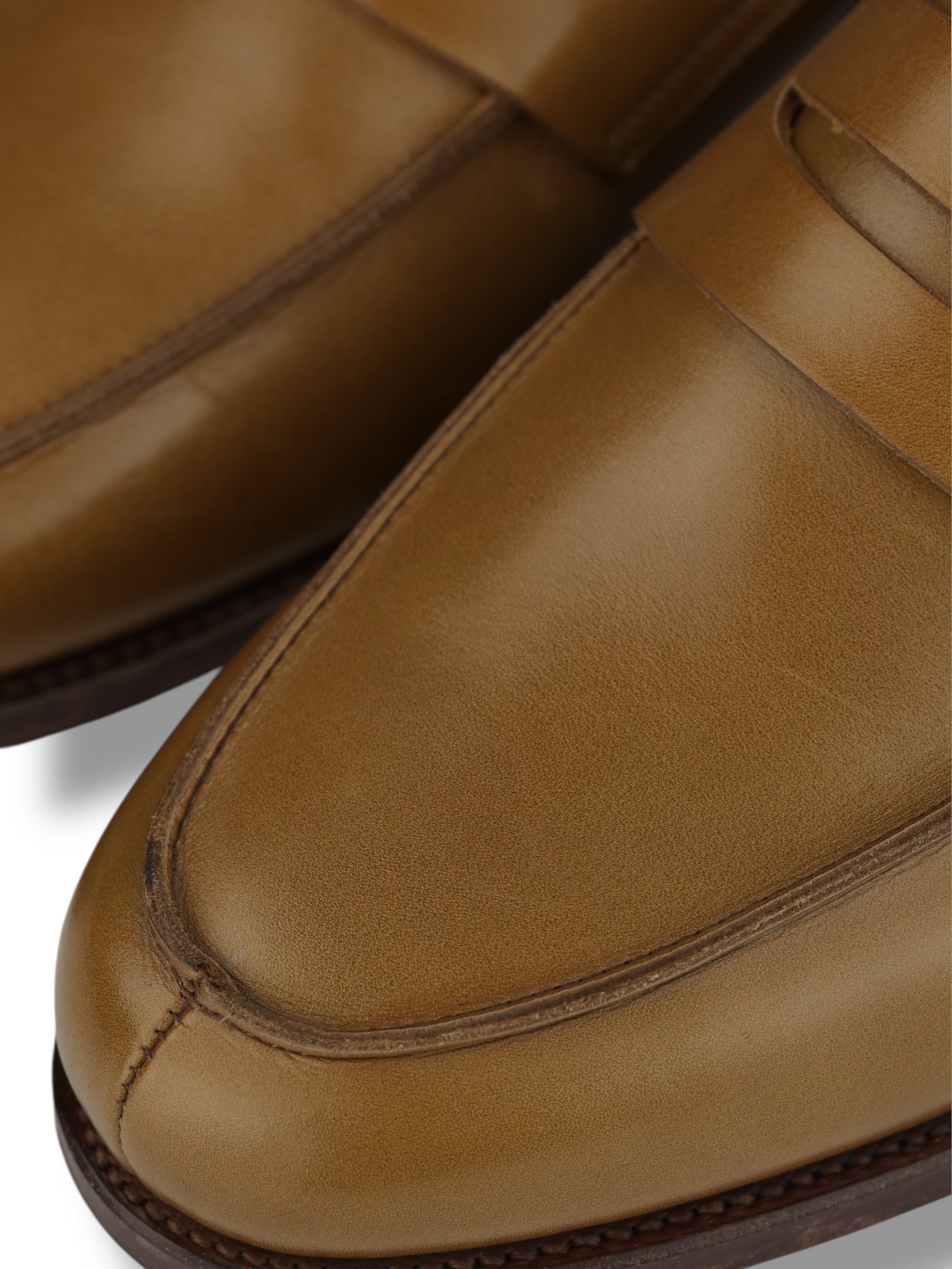 John Lobb Cognac Brown Campus Leather Penny Loafer