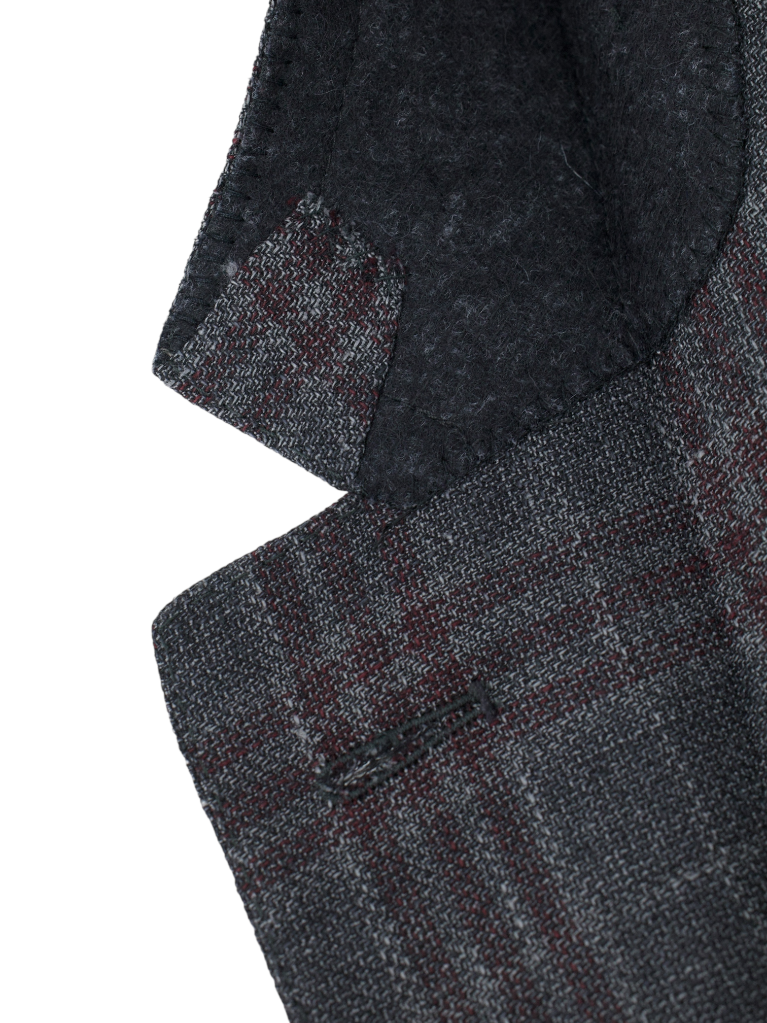 Ermenegildo Zegna Warm Taupe & Maroon Linen, Wool & Silk Check Jacket