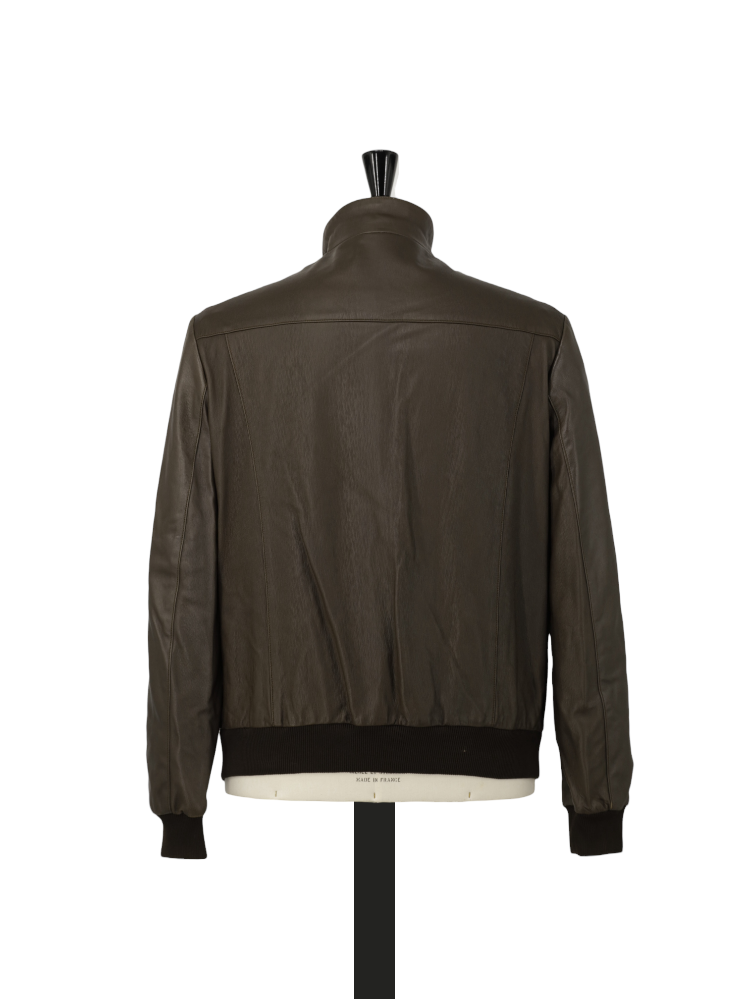 Brioni Brown Soft-Embossed Nappa Leather Jacket