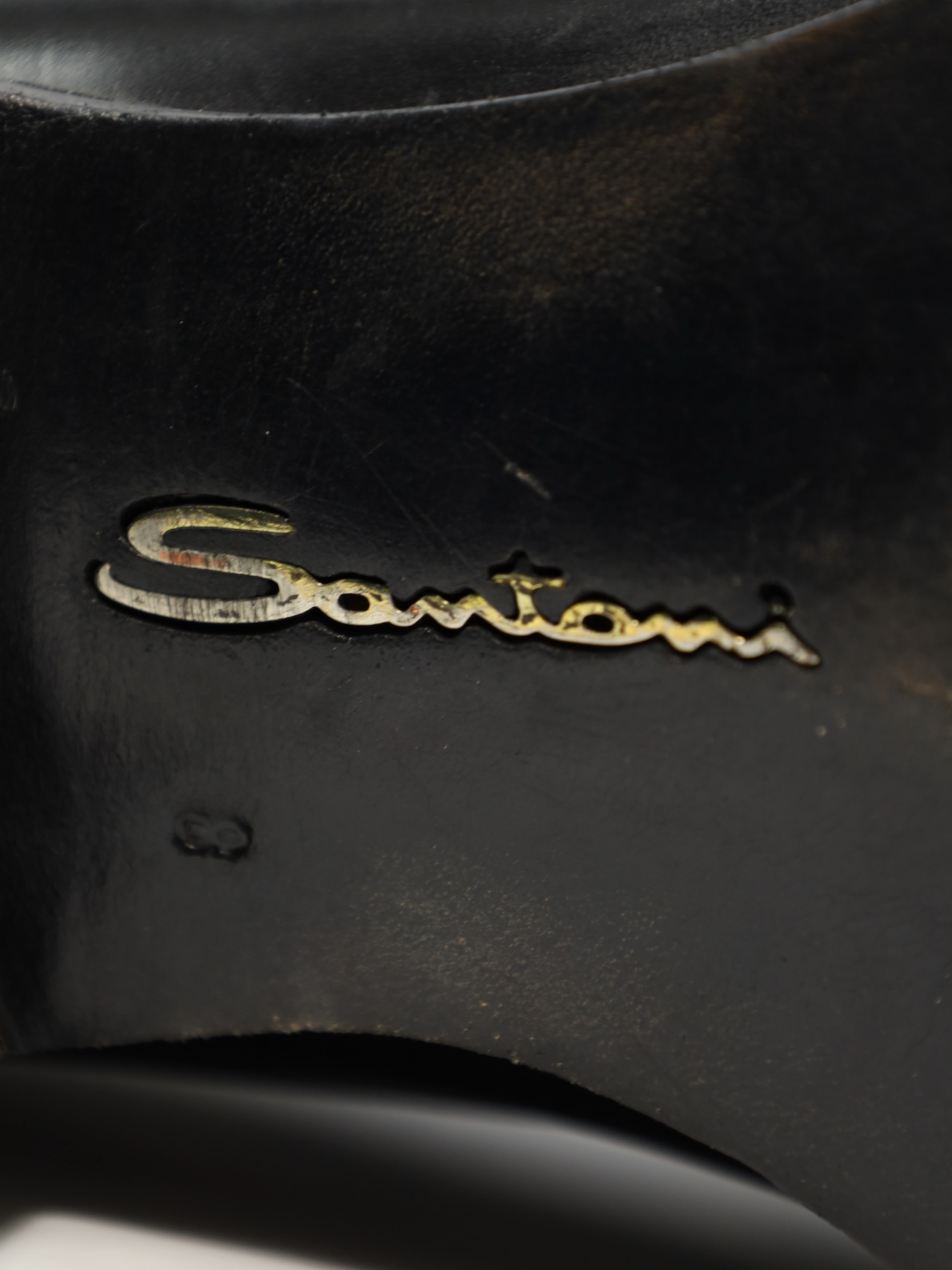 Santoni Black Limited Edition Penny Loafer