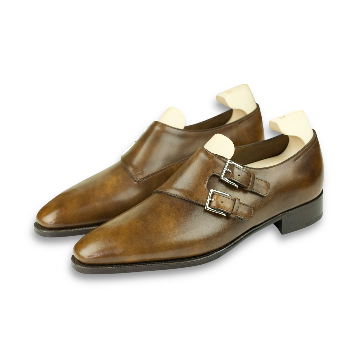 John Lobb Brown Museum-Calfleather Chapel Double-Monk Straps