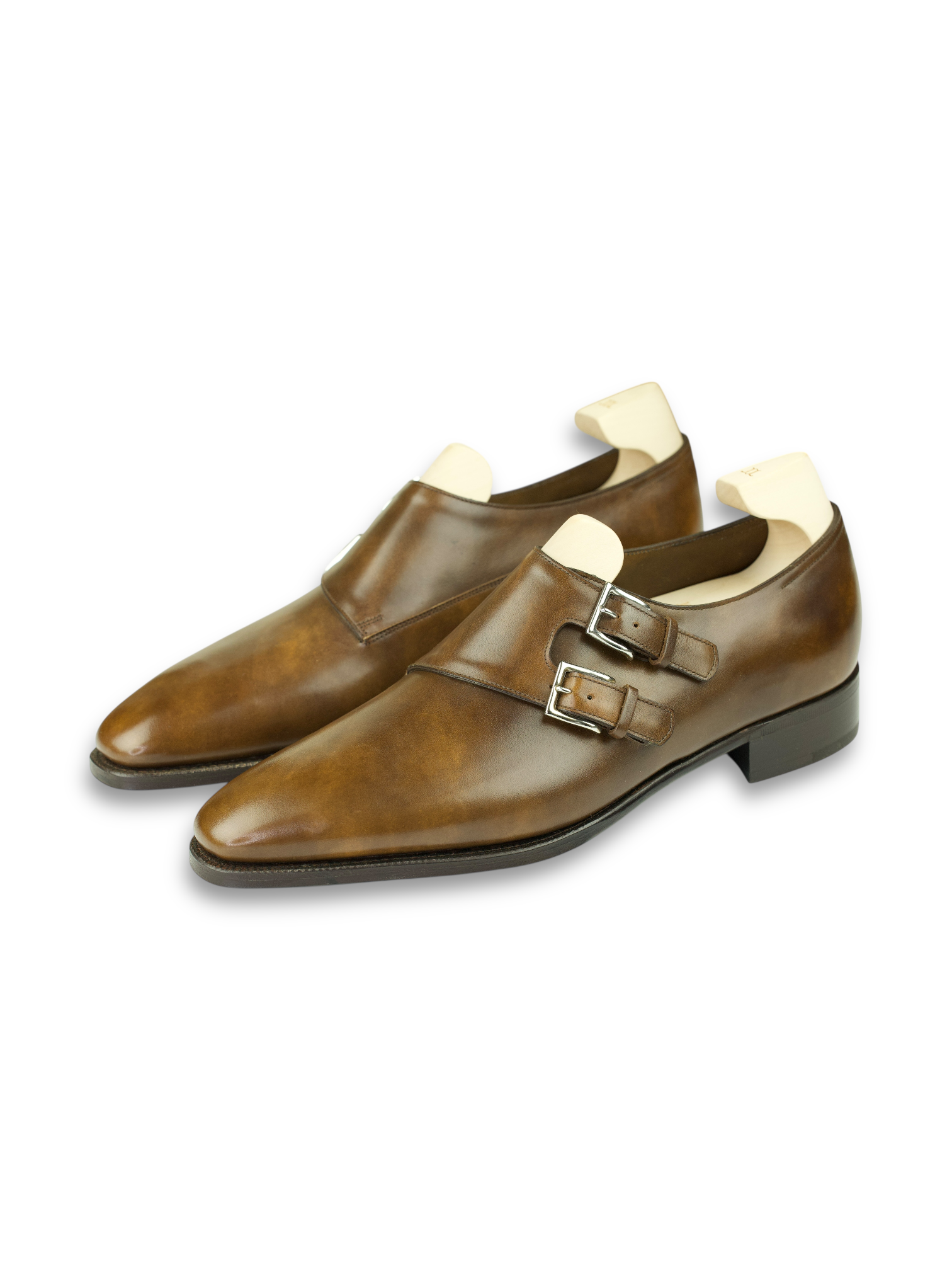 John Lobb Brown Museum-Calfleather Chapel Double-Monk Straps