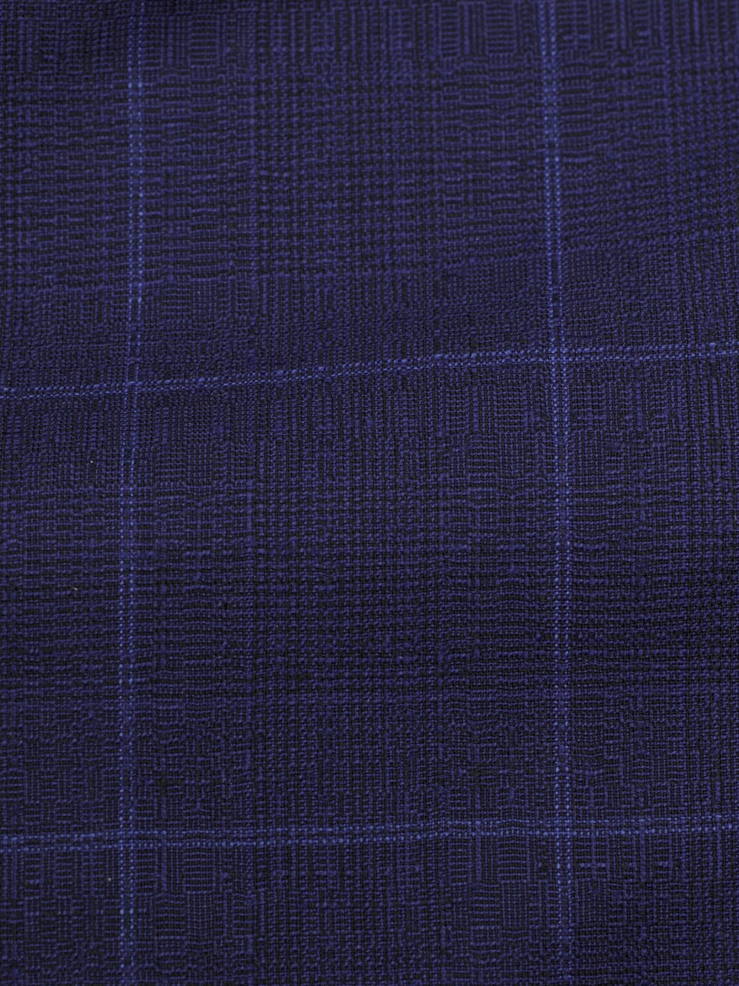 Caruso Royal Blue Wool & Mohair Windowpane Suit