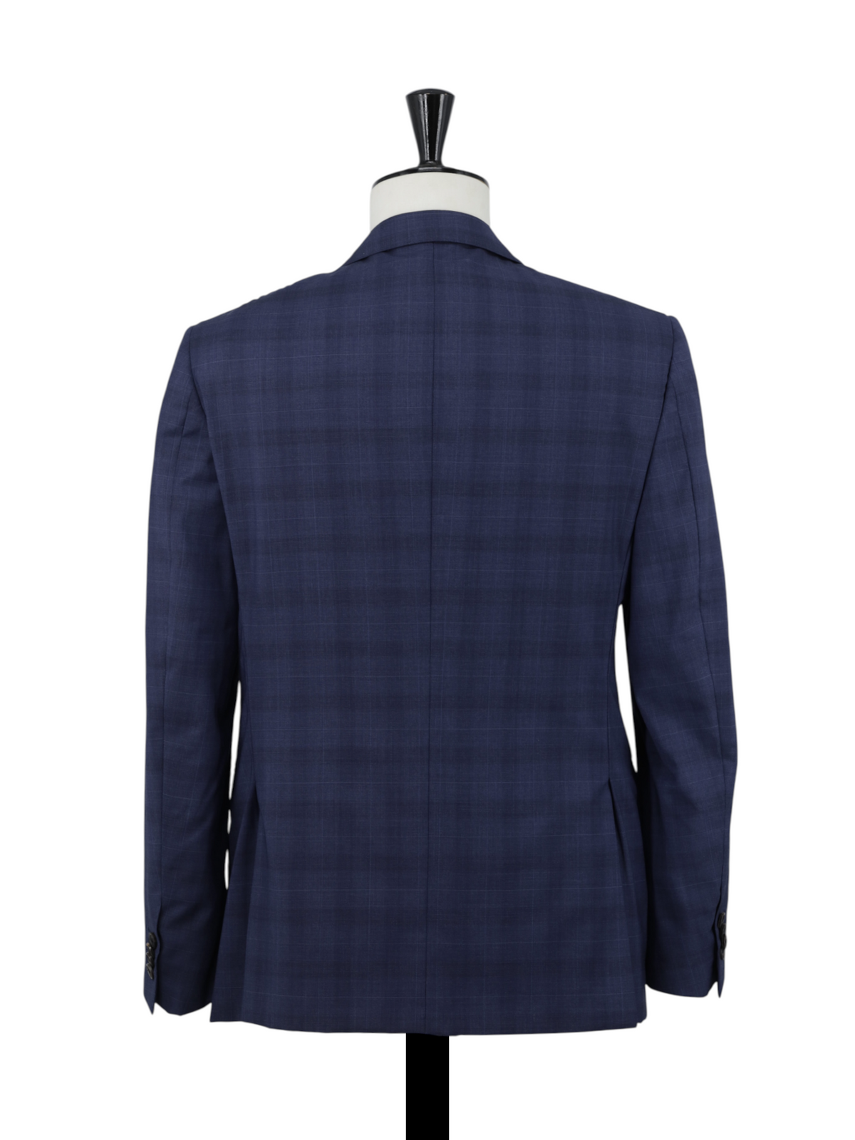 Corneliani Dark Blue Fine-Wool Checkered Suit