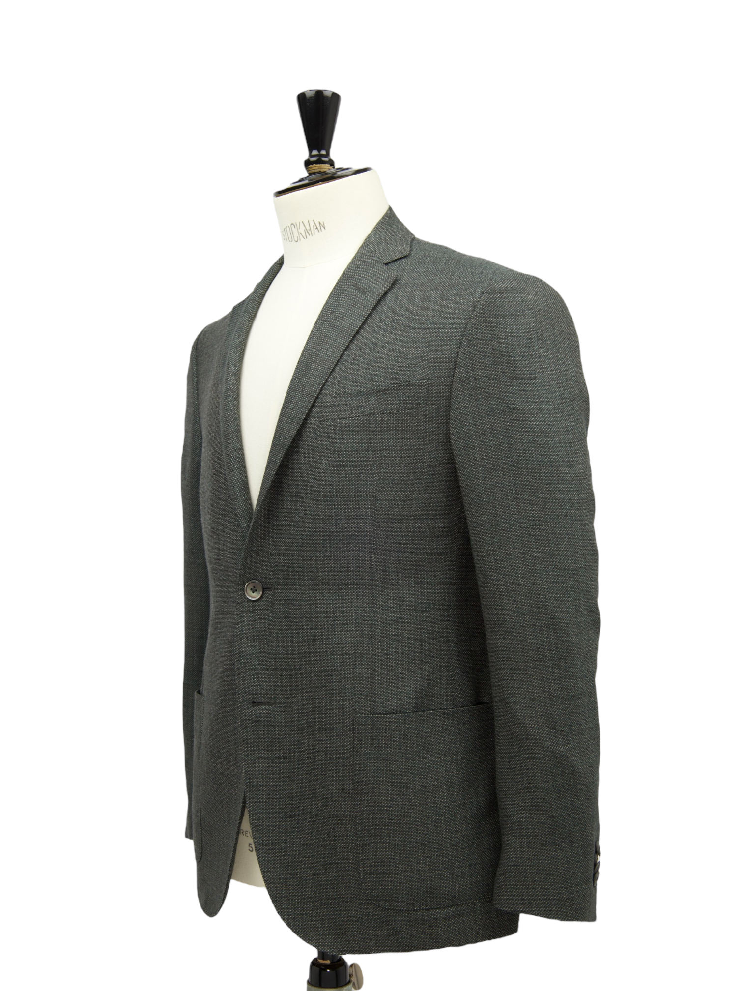 Corneliani Dusk Green Virgin Wool Bicolor Pinpoint Jacket