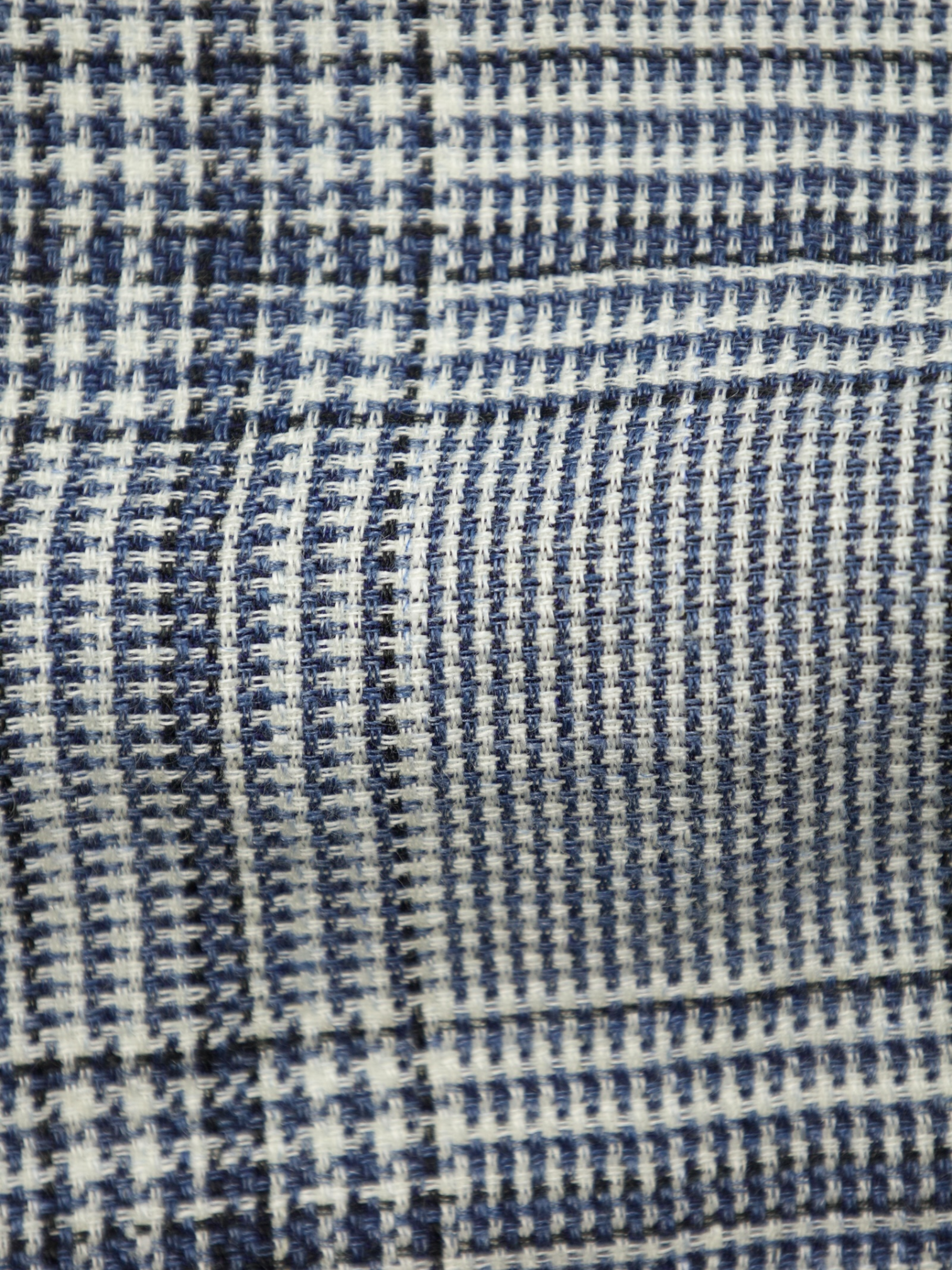 Cesare Attolini Ice Blue Linen & Wool Prince of Wales Check Jacket