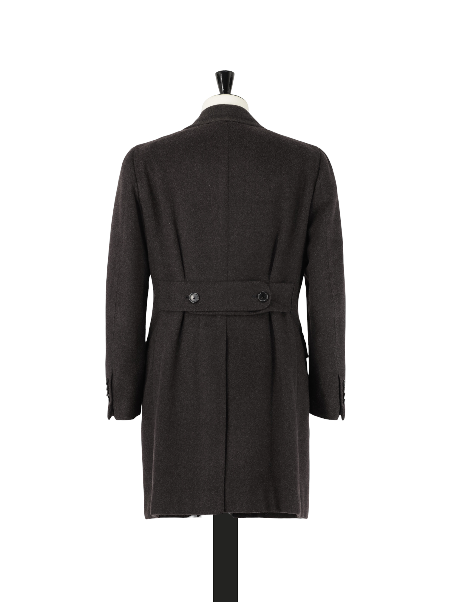 Cesare Attolini Deep Dark-Brown Pure Cashmere Sartorial Polo Coat
