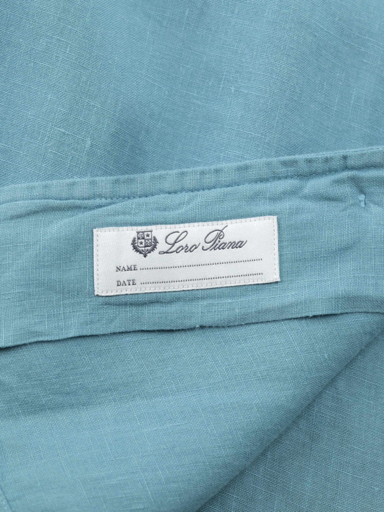 Loro Piana Turquoise André Garment-Dyed Linen Summer Shirt