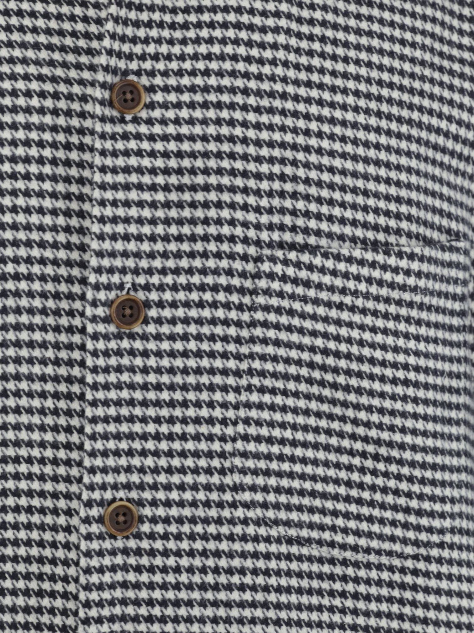 Borriello Black & White Heavyweight Cotton-Flannel Pied de Poule Overshirt