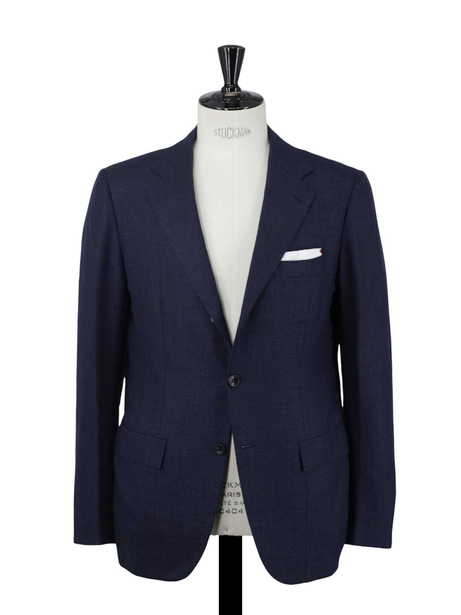 Kiton Dark Blue Cashmere, Linen & Silk Melange Suit
