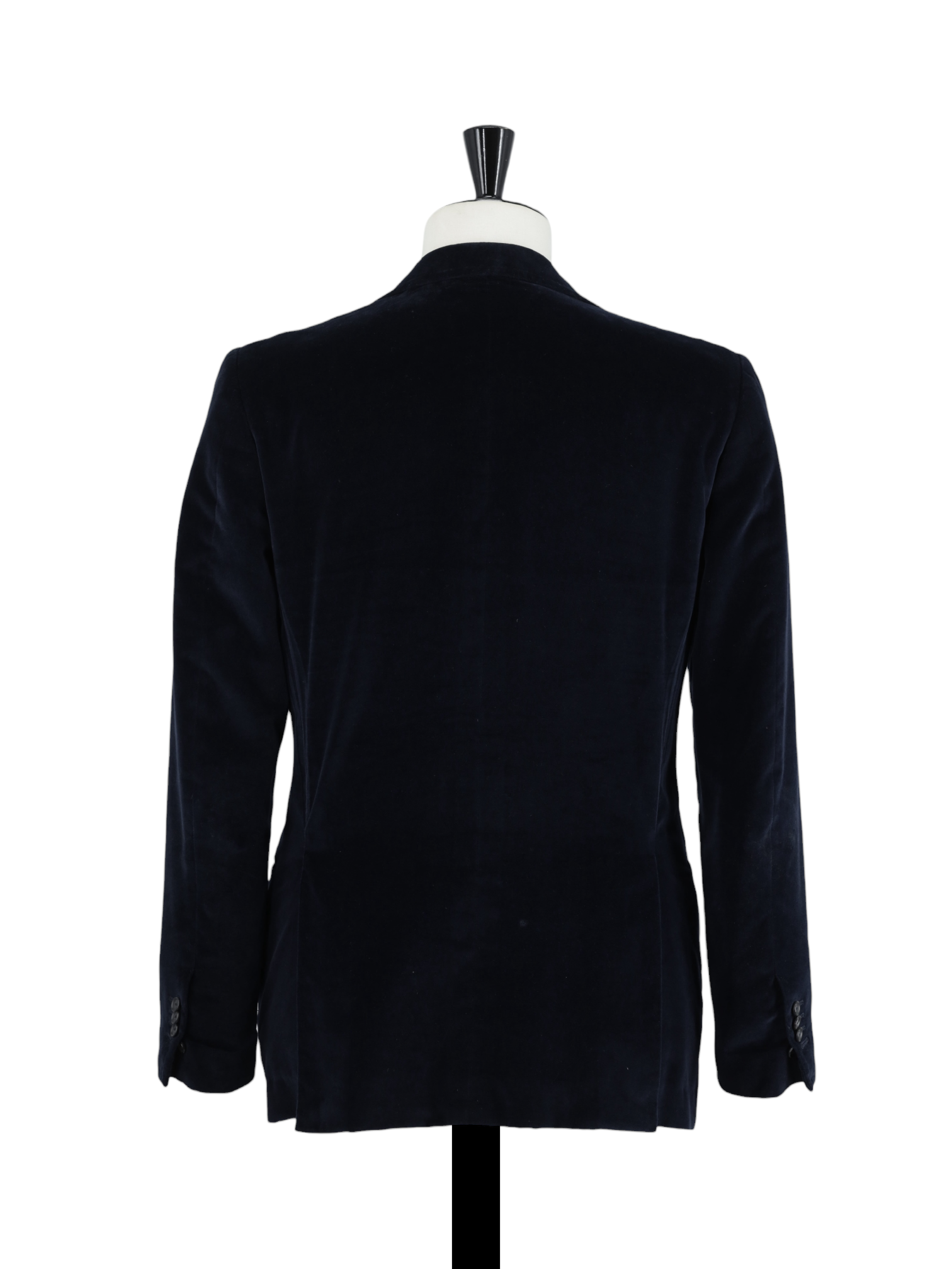Cesare Attolini Navy Cotton & Cashmere Velvet Dinner Smoking Jacket