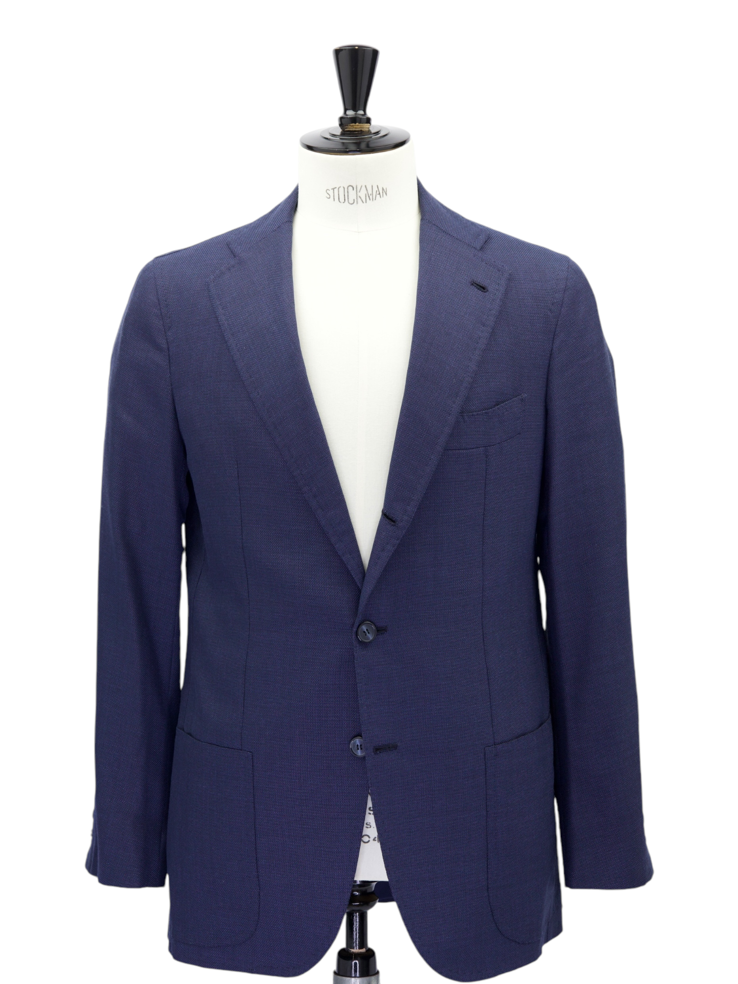 Orazio Luciano Blue Wool & Mohair Micro-Structure Jacket