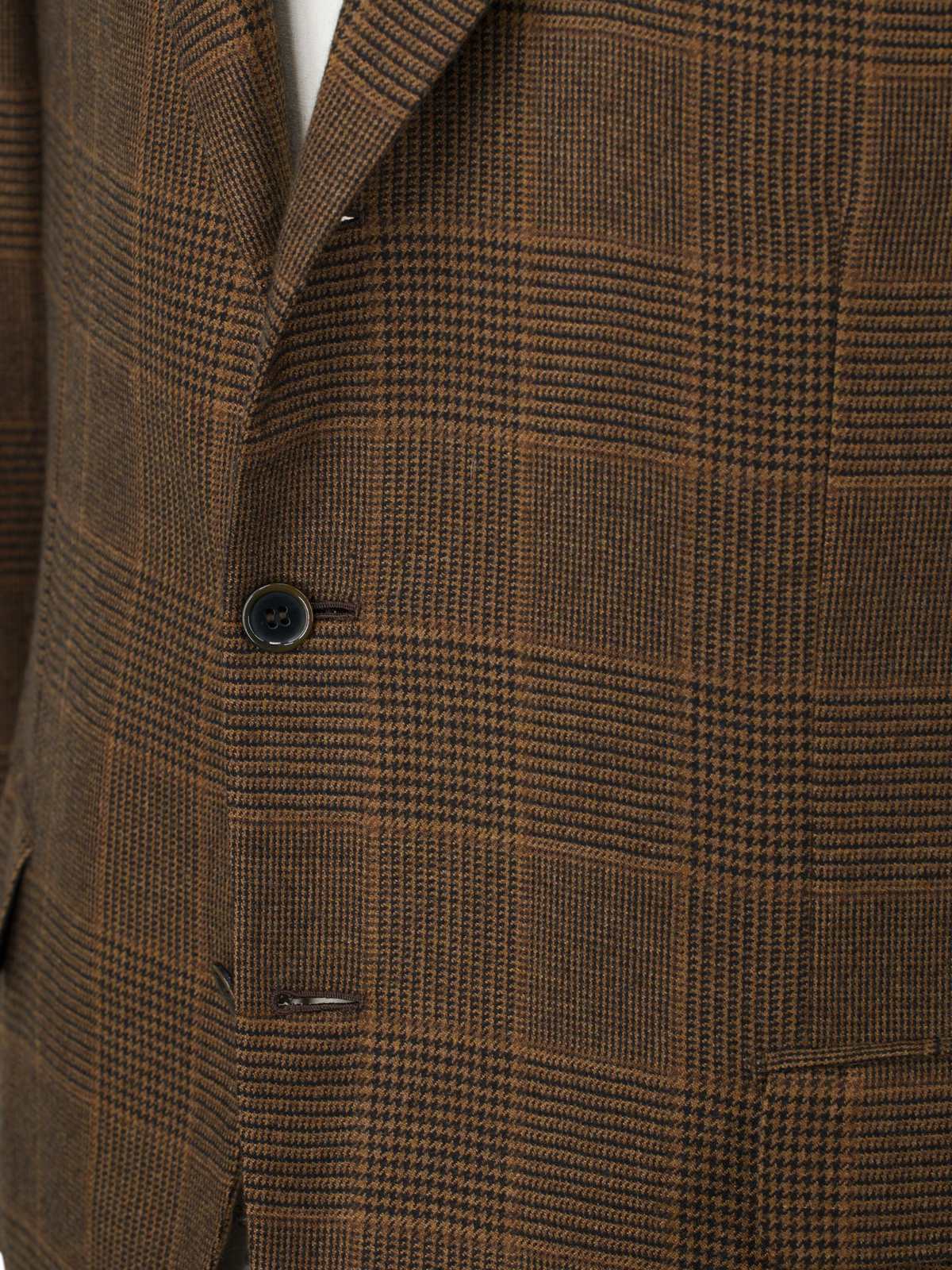 Brioni Dark Brown Pure Cashmere Prince of Wales Jacket