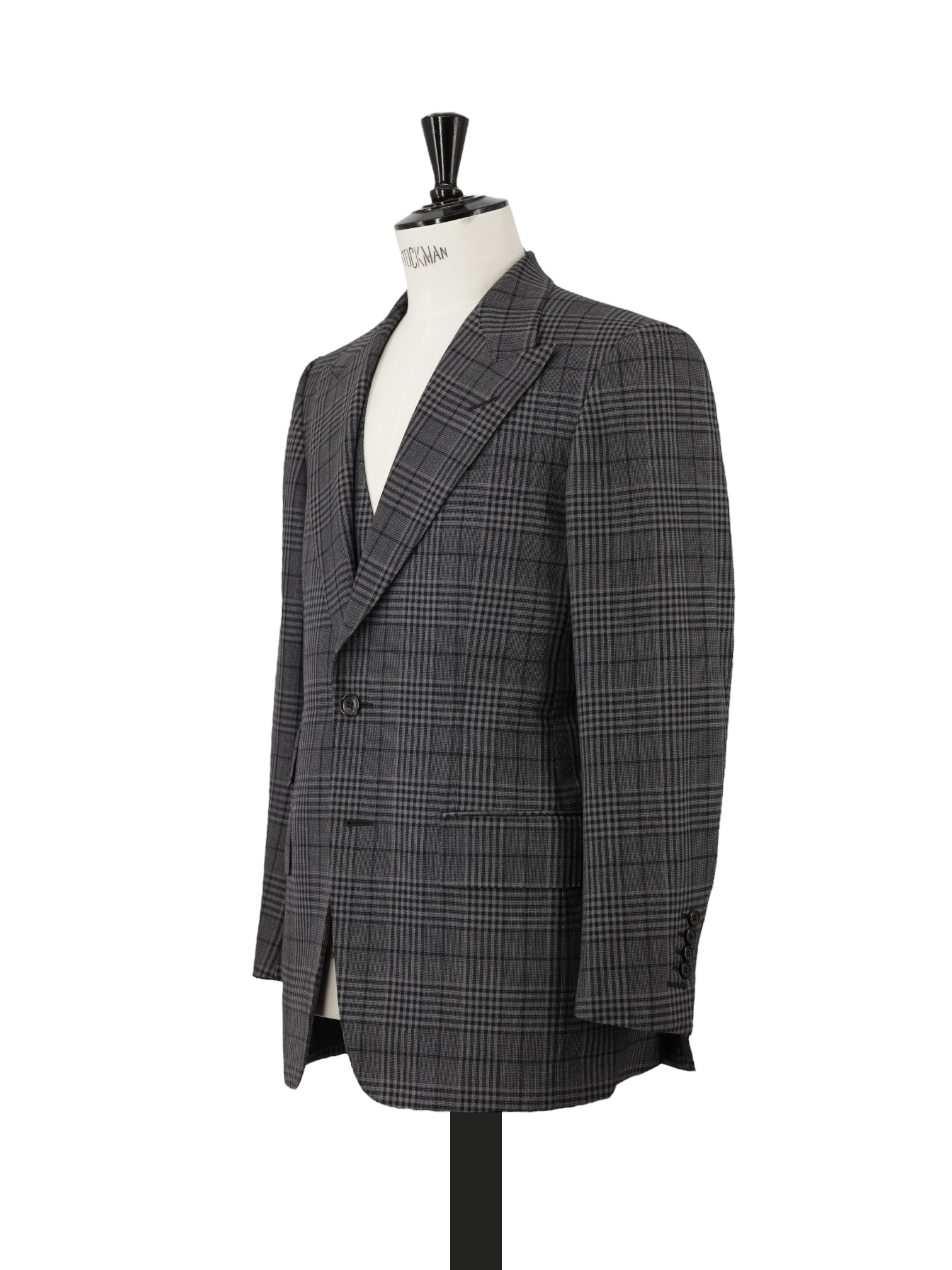 Tom Ford Grey 3-Piece Wool Checkered Windsor Suit
