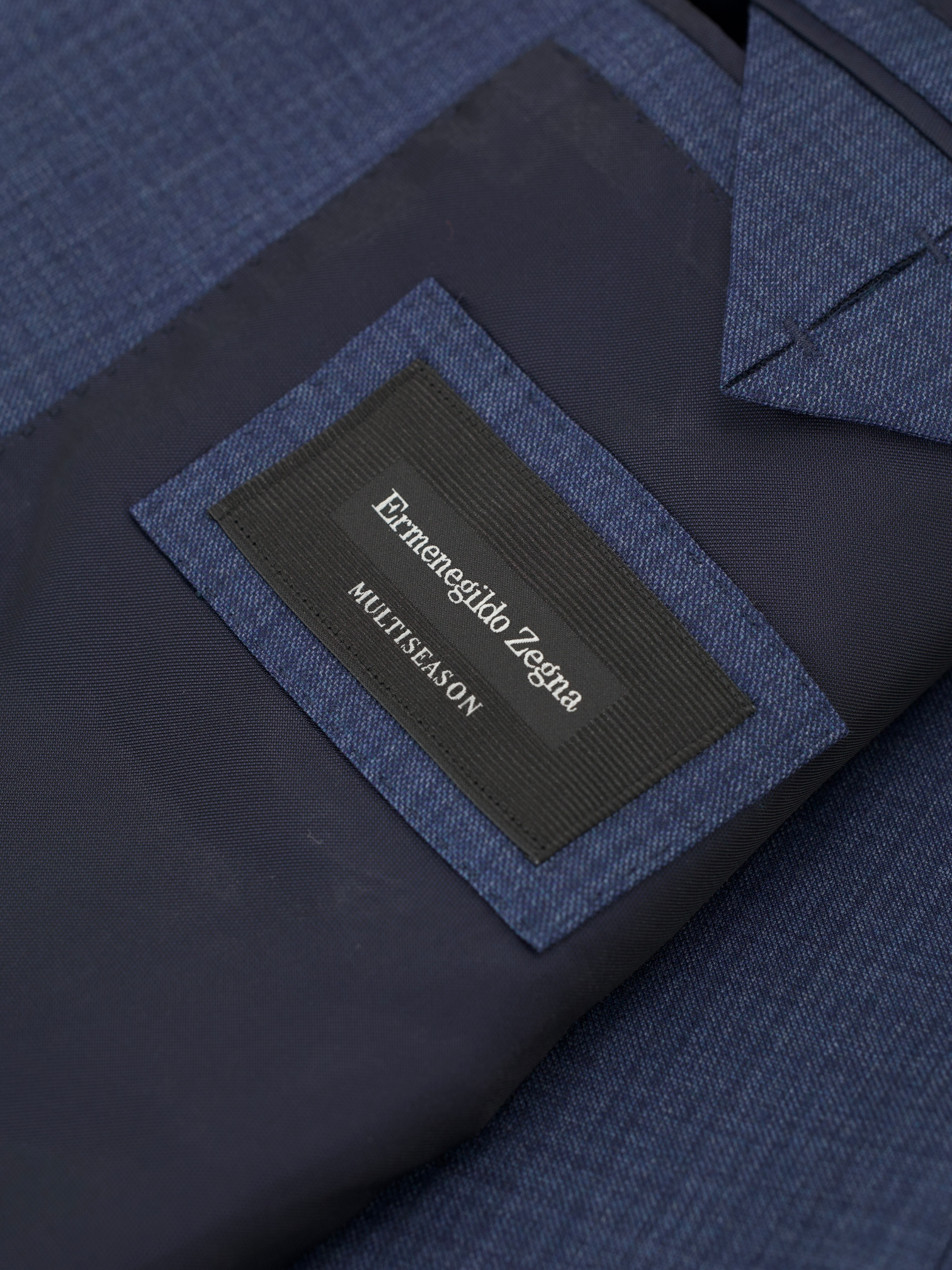 Ermenegildo Zegna Blue Multiseason Wool Micro-Check Milano Suit
