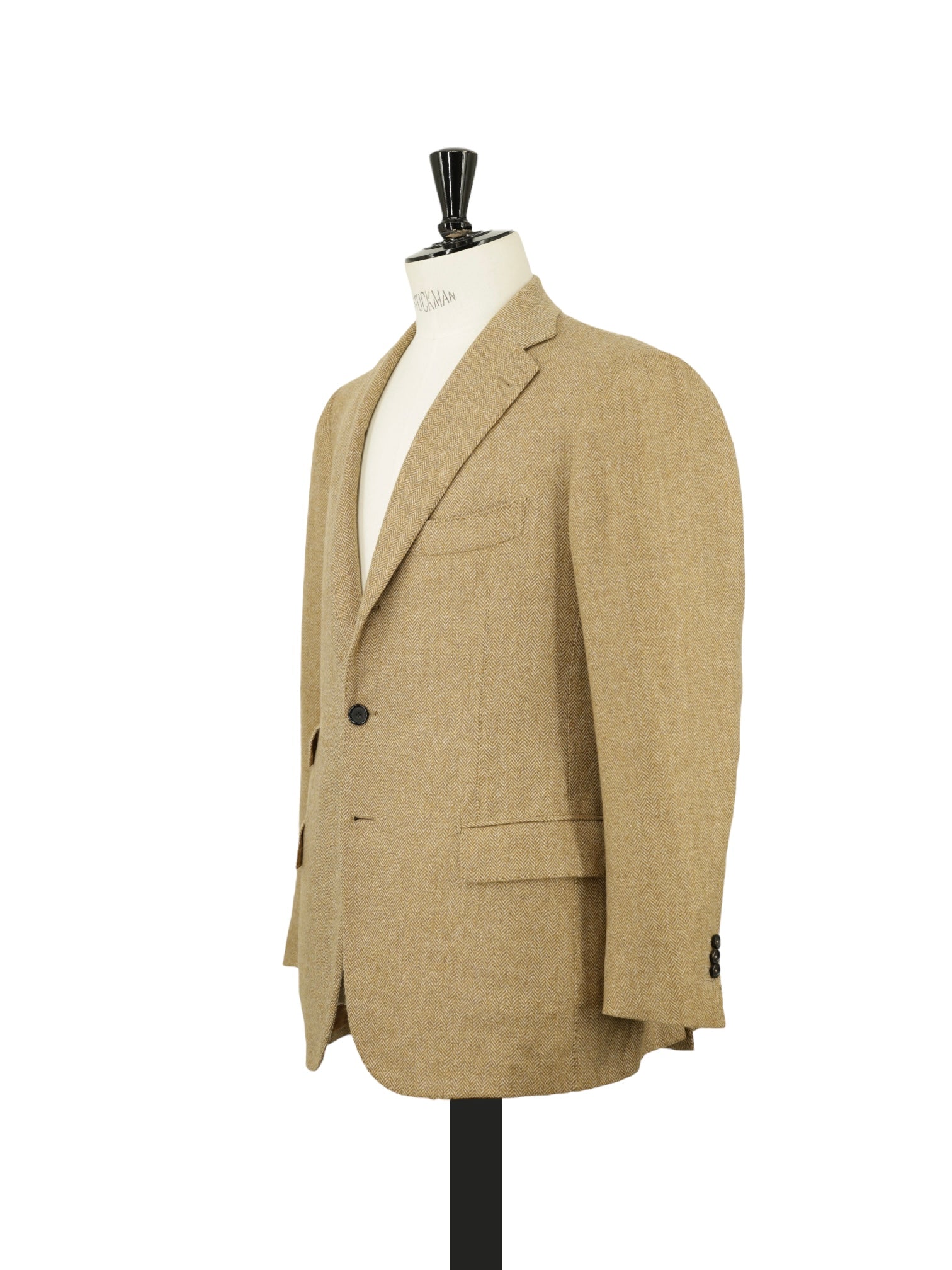 Cesare Attolini Caramel Brown Pure Cashmere Herringbone Jacket