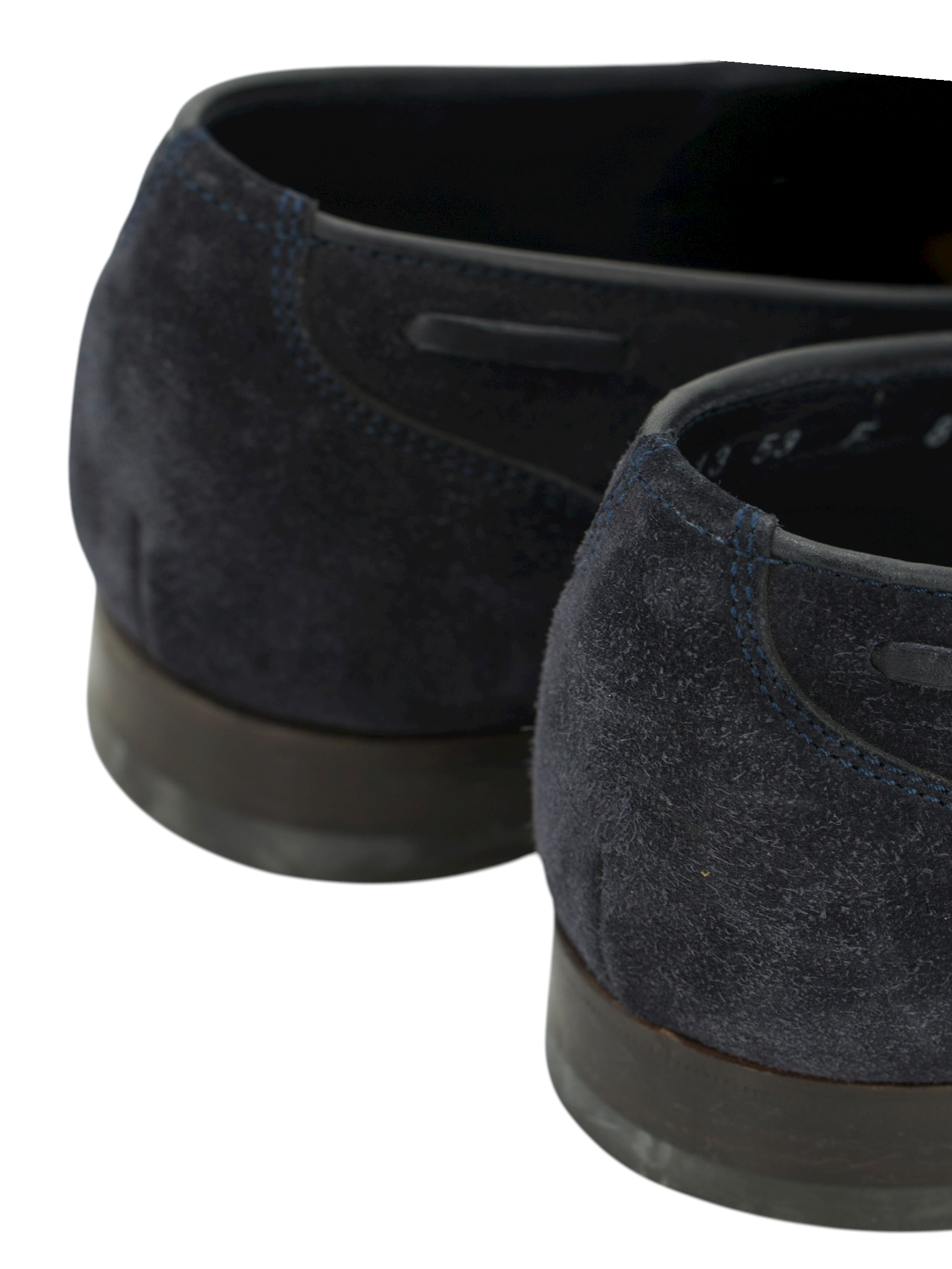 Santoni Navy Suede Handgrade Tassel Loafer