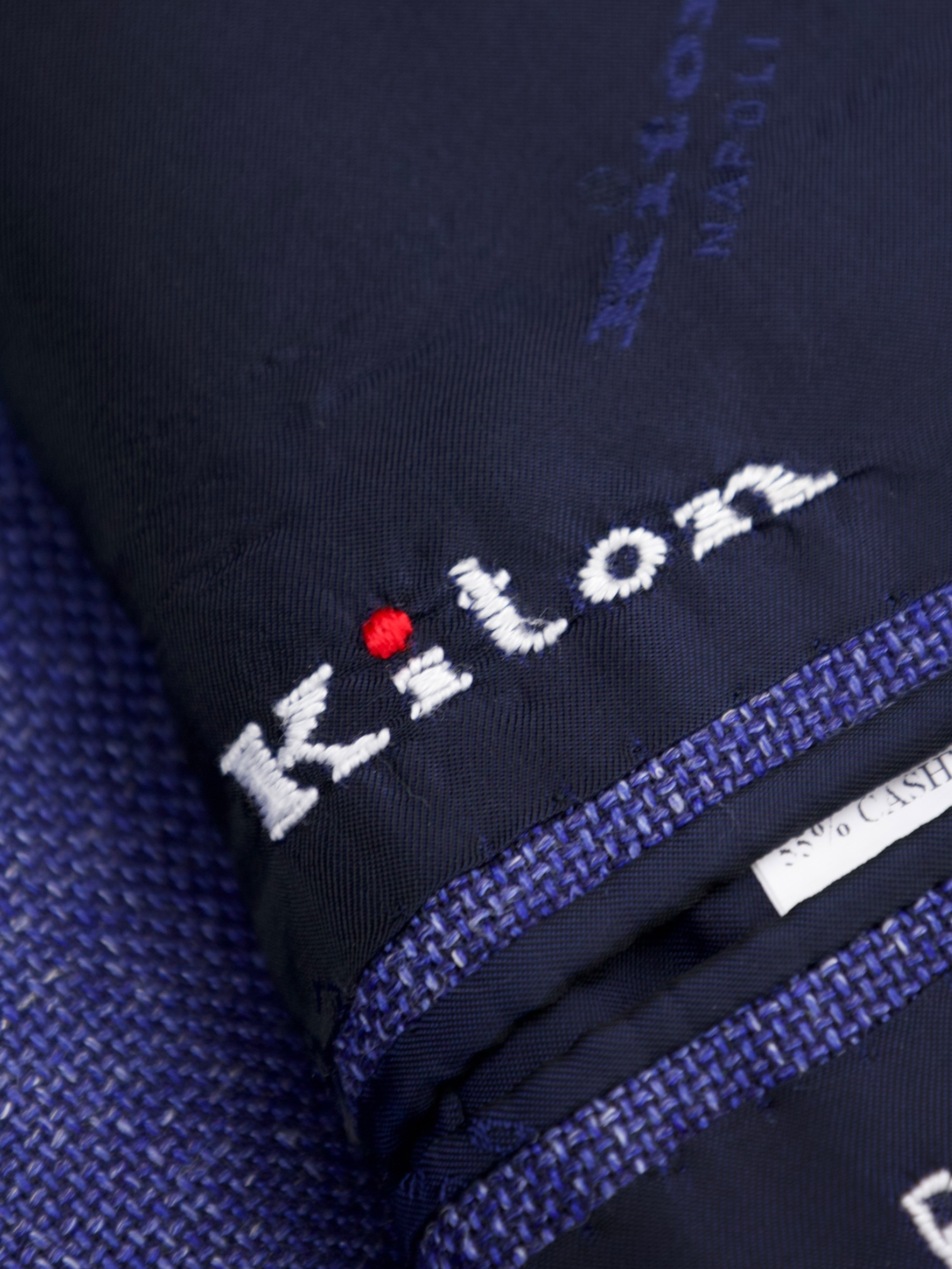 Kiton Light Blue Cashmere, Silk & Linen Basket-Weave Jacket