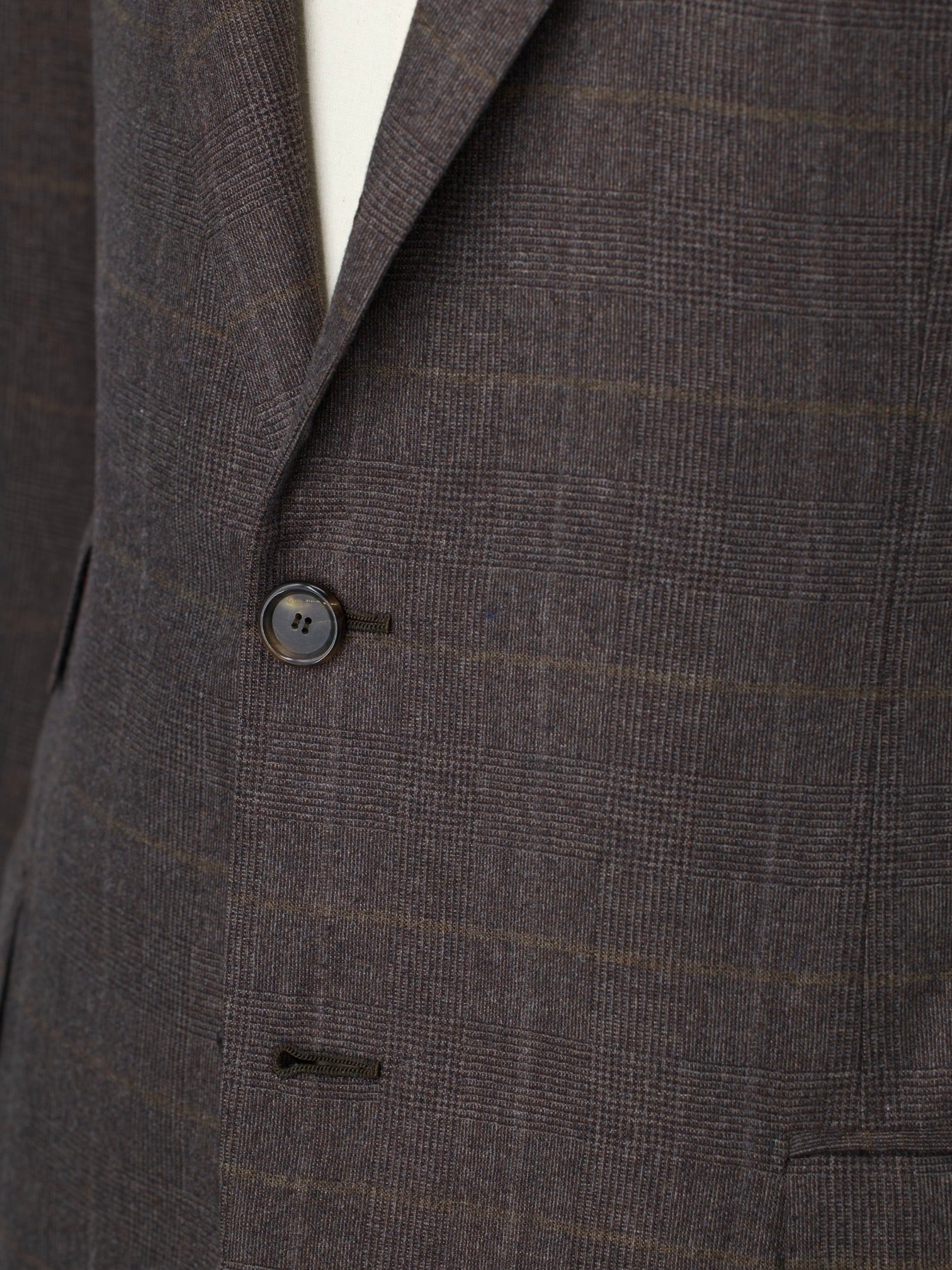 Cesare Attolini Dark Taupe Cashmere & Silk Checkered Winter Suit