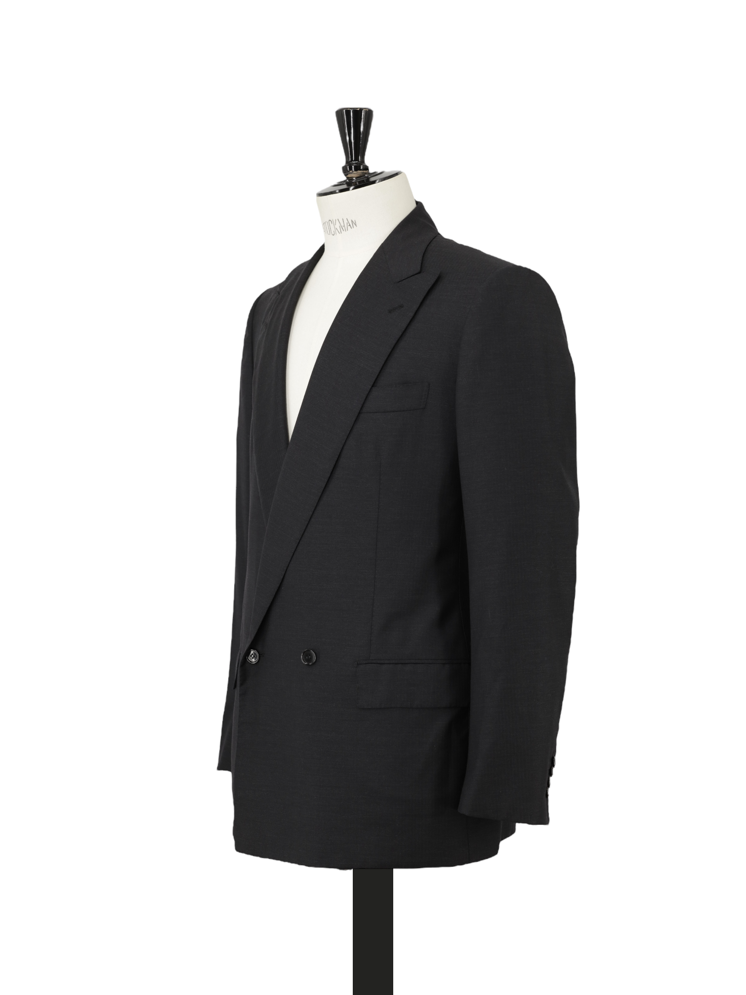 Kiton Vintage Anthracite Fine-Wool Double Breasted Straight Fit Suit