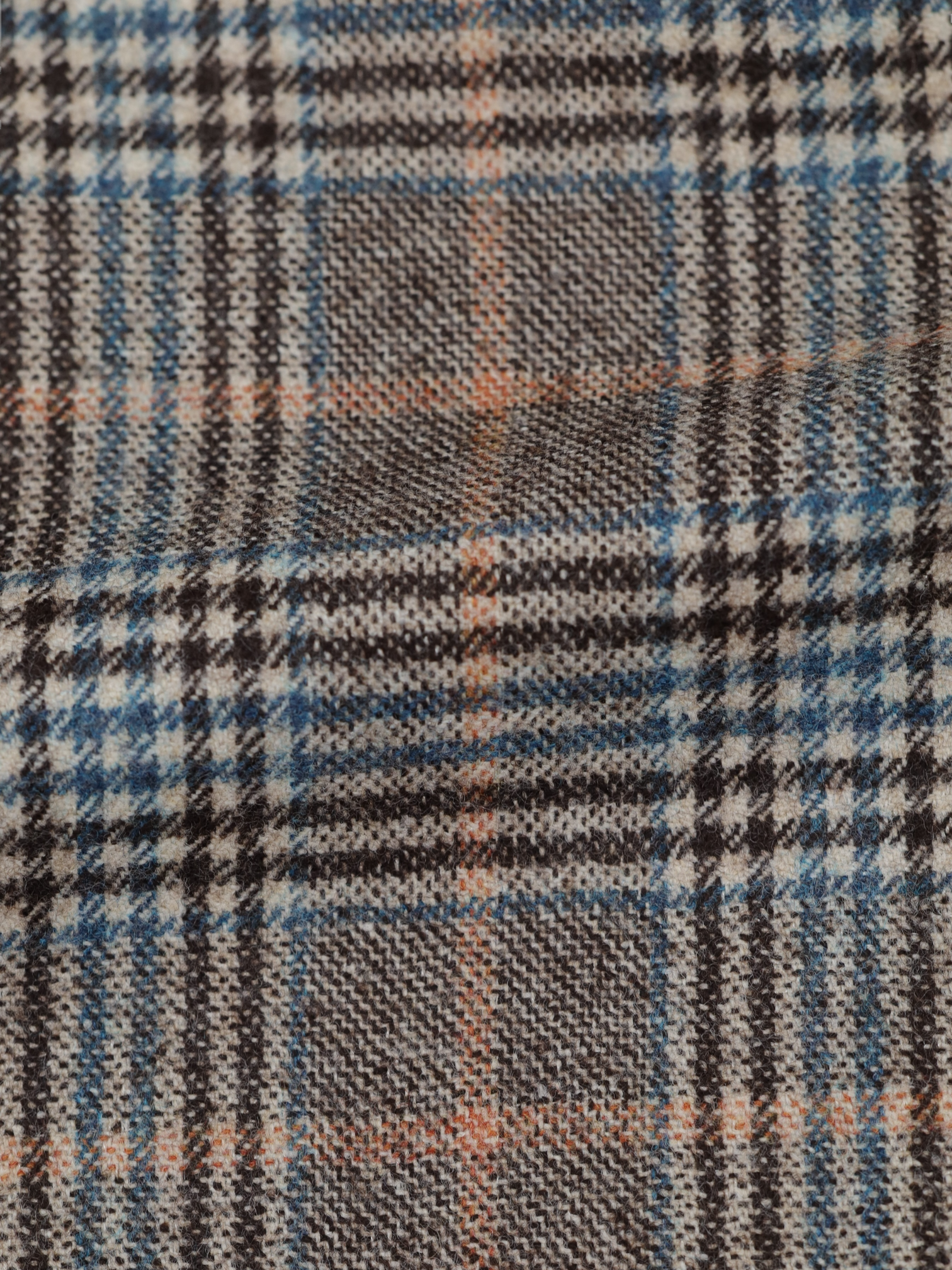 Cesare Attolini Light Brown & Petrol Blue Wool, Cashmere & Silk Tartan Checkered Jacket