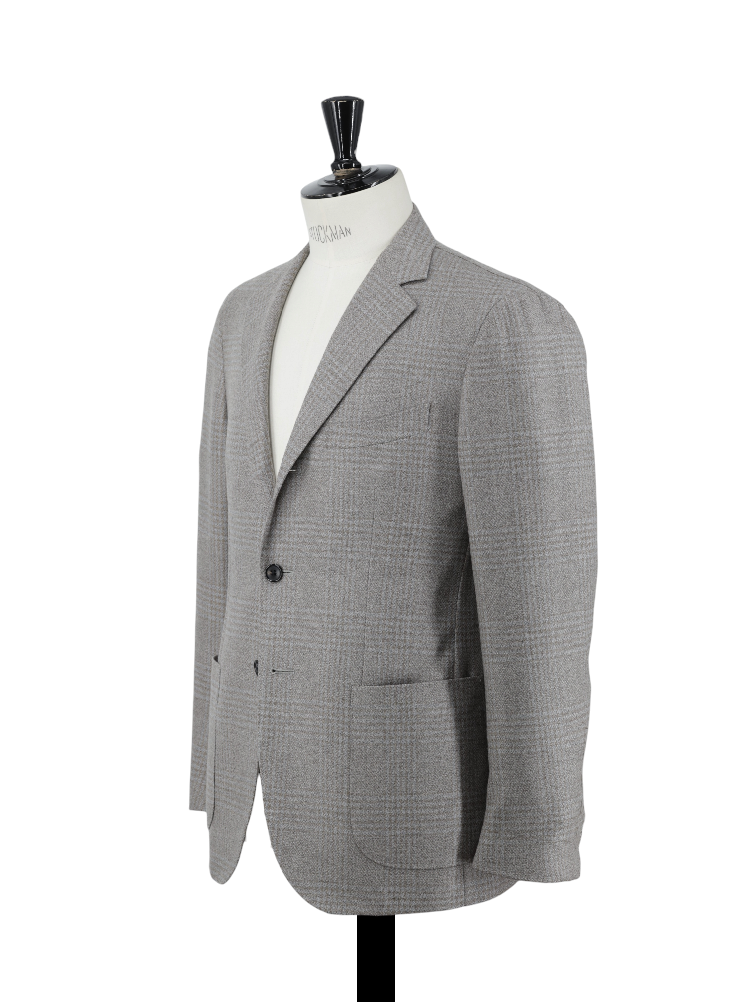 Corneliani Brown & Ice-Blue Wool & Silk "Sartoria Light" Glencheck Jacket