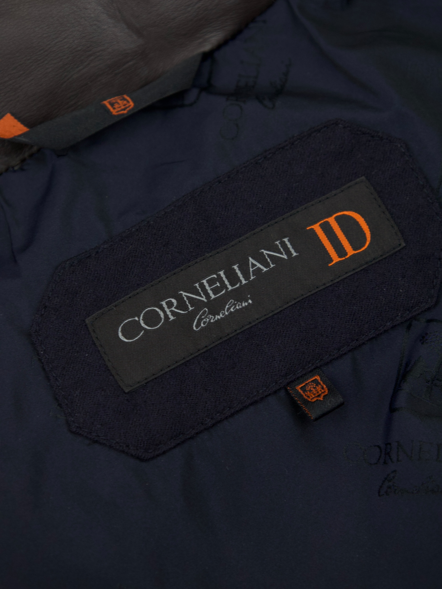 Corneliani ID Navy Wool Goose-Down Padded Parka + Coyote Fur Collar