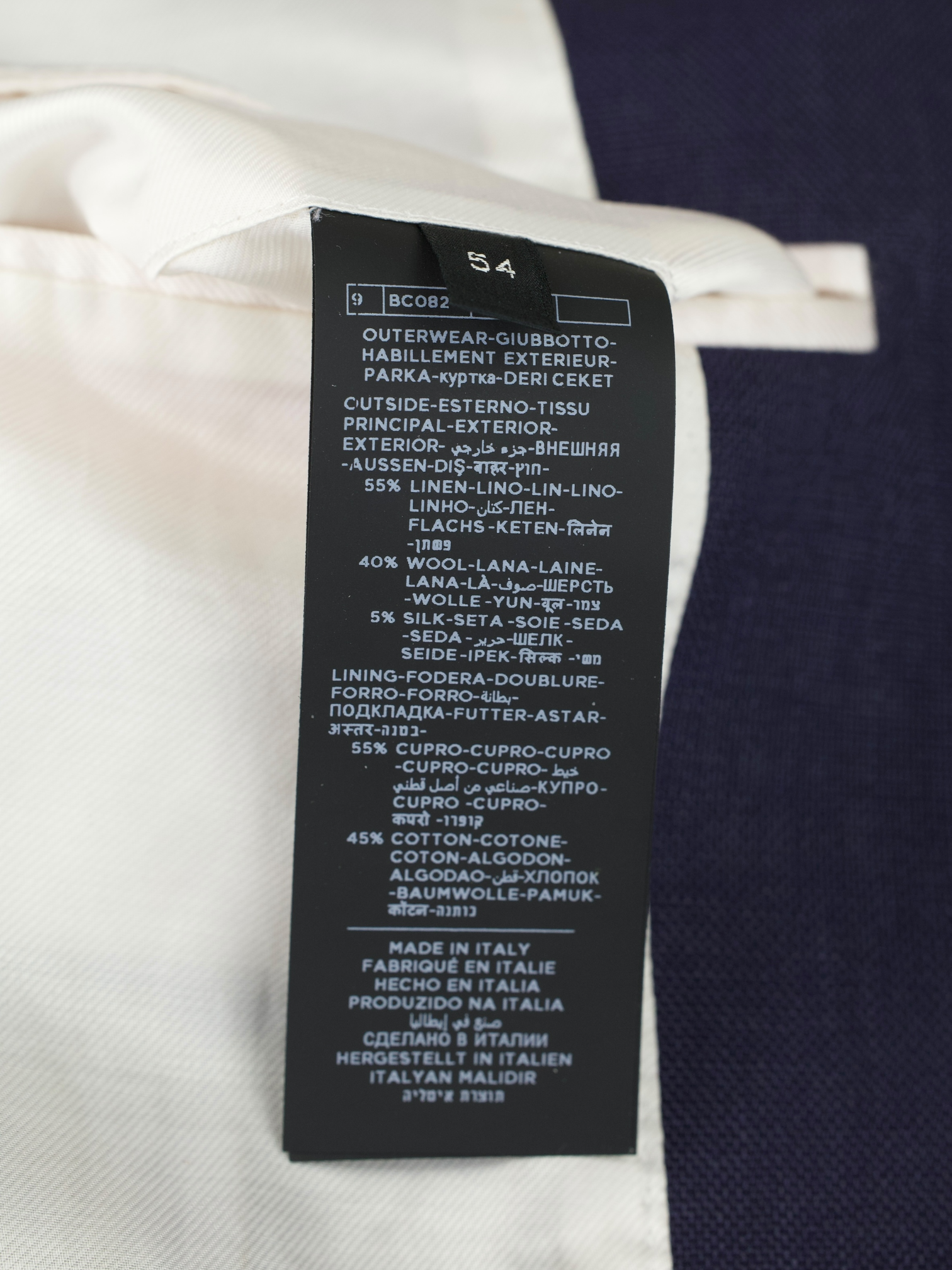 Tom Ford Dark Blue Linen, Wool & Silk Urban-Safari Jacket