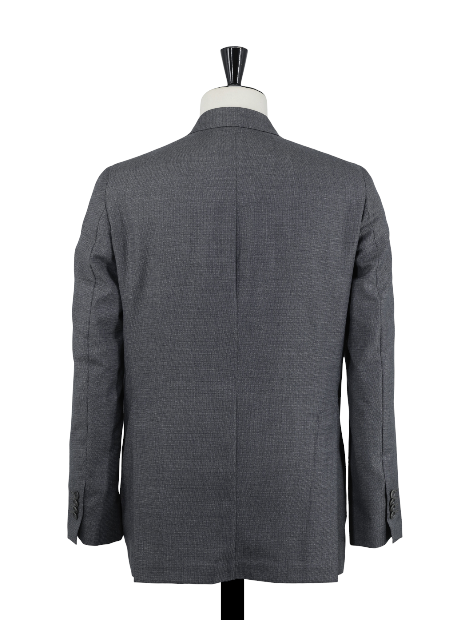 E. Formicola Dark Grey Double-Breasted Fine-Wool Lungo Suit