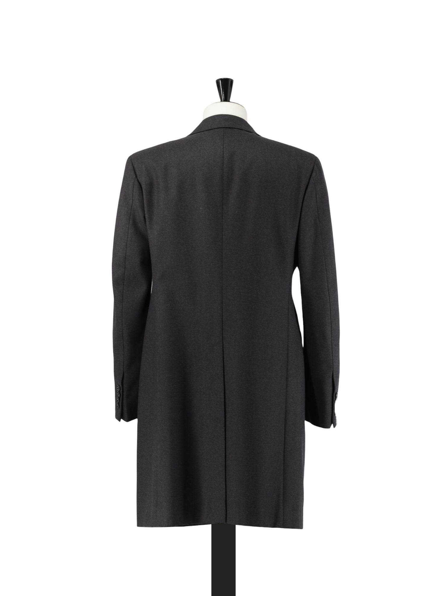 Cesare Attolini Anthracite Super 150’s & Cashmere Twill Overcoat