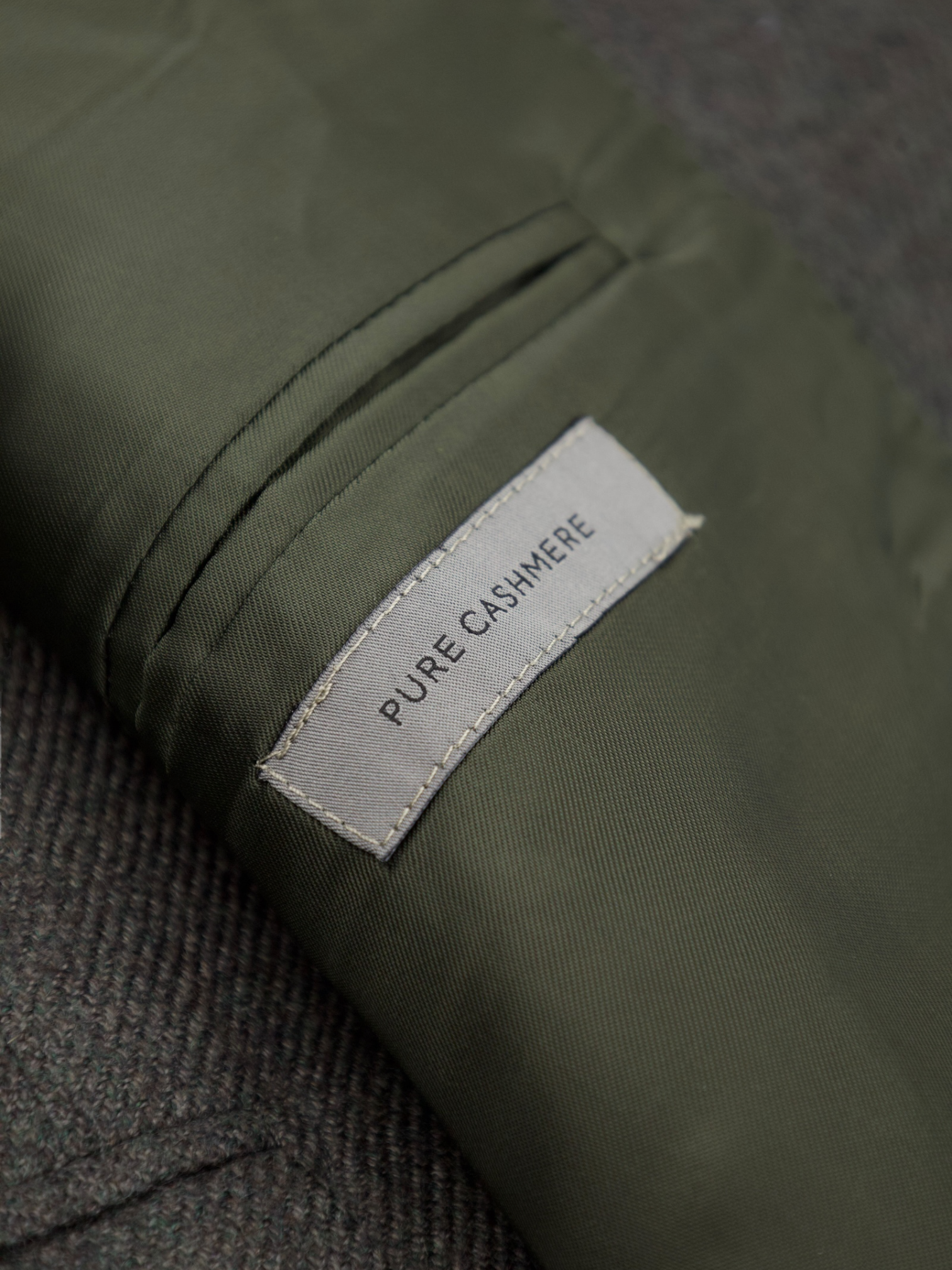 Corneliani Dark Green Micro-Structure Cashmere Jacket