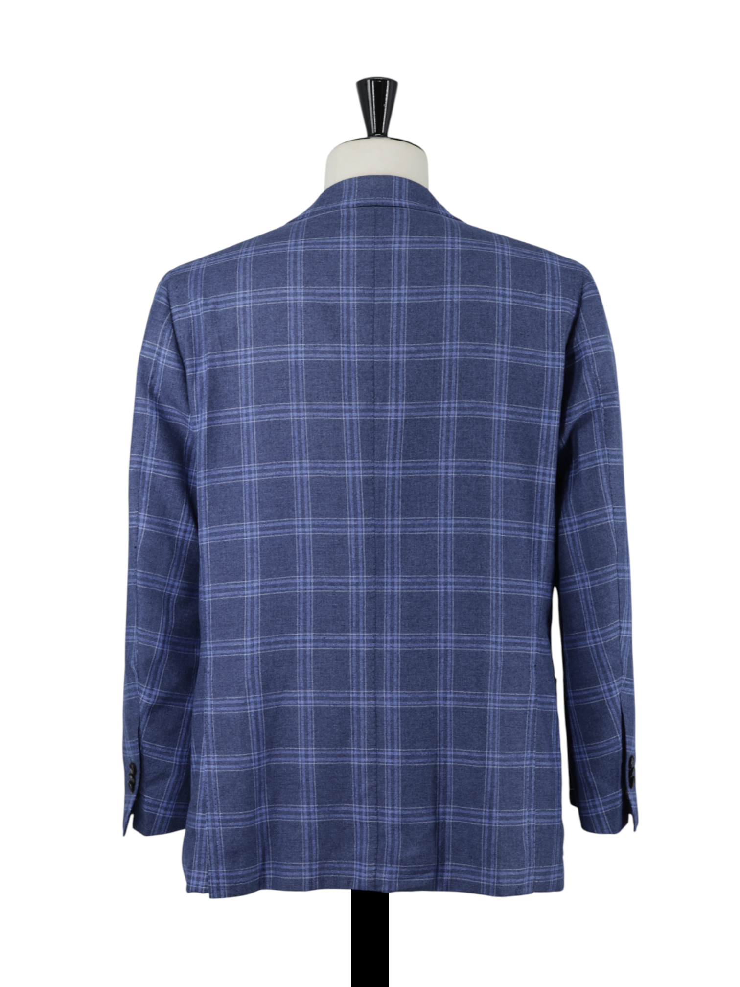 Cesare Attolini Blue Silk & Cashmere Windowpane Jacket