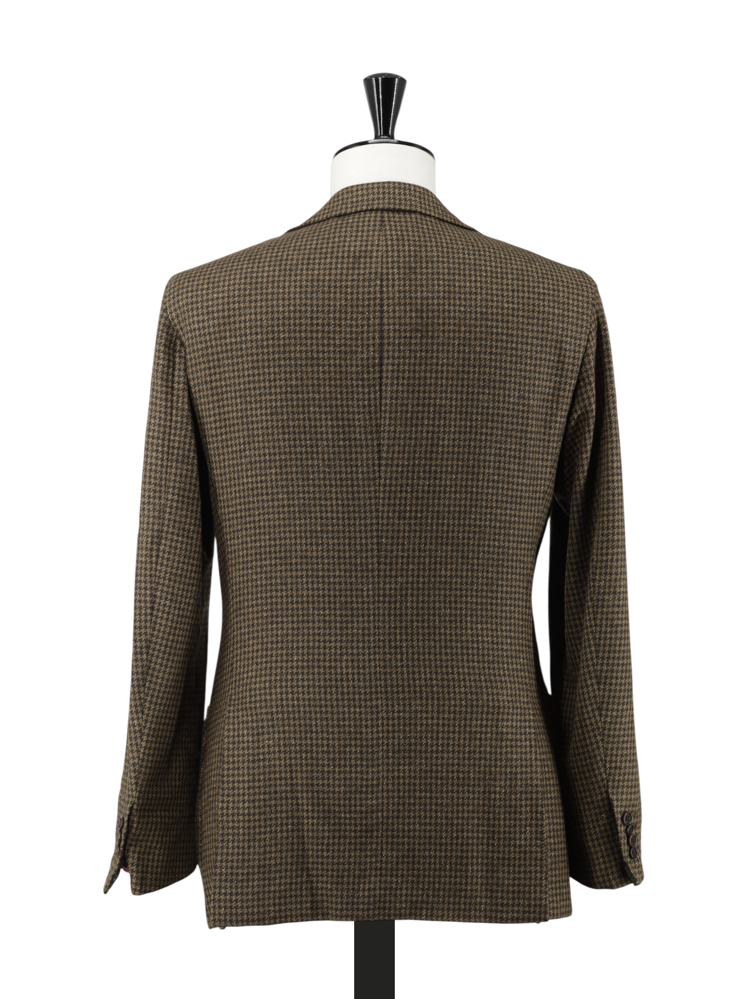 Kiton Golden Brown Pure-Wool Pied de Poule Jacket