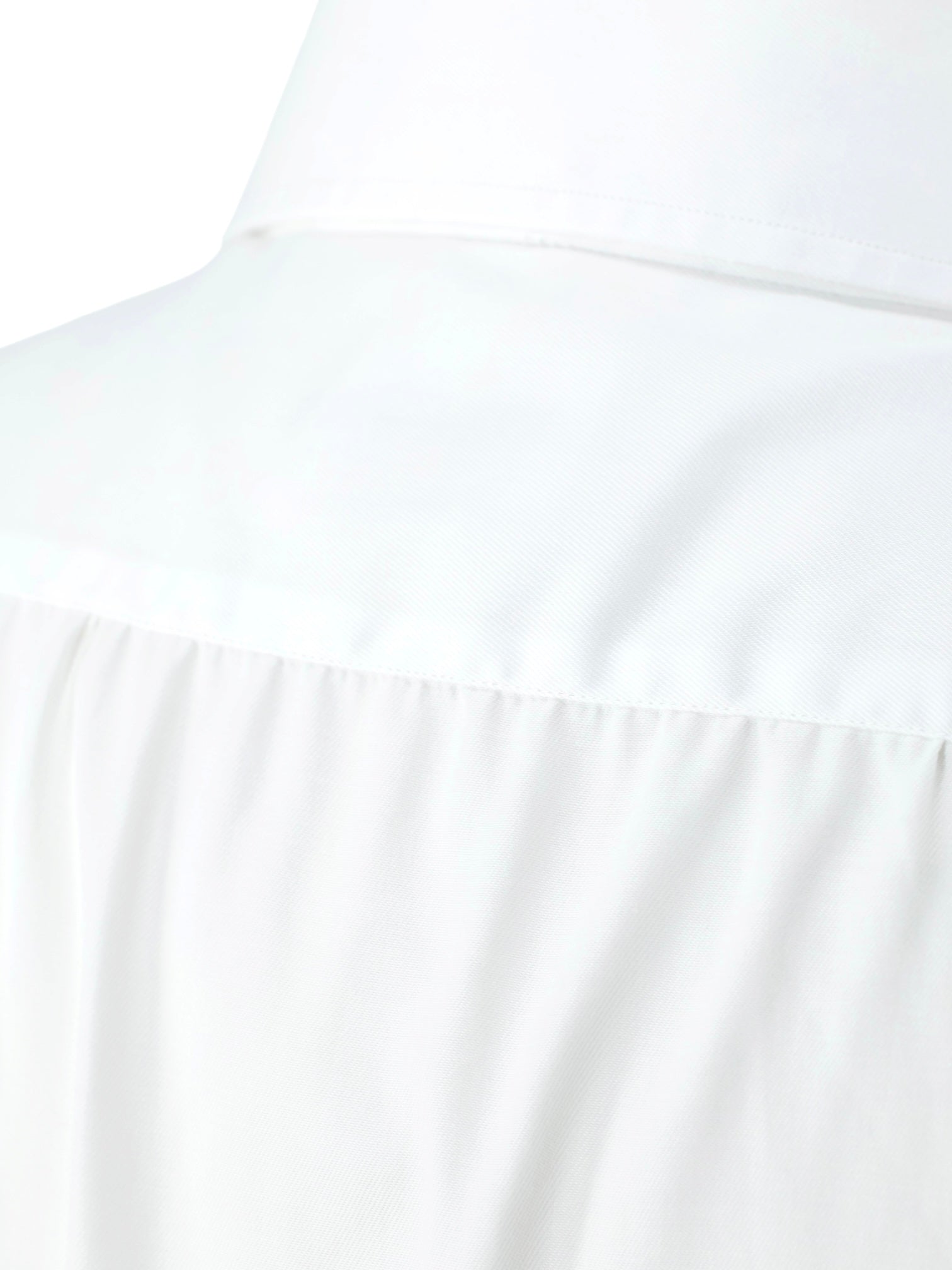 Finamore Esclusiva White Alumo Cotton Twill Shirt