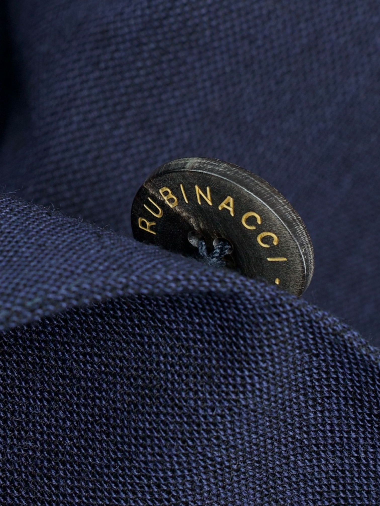Rubinacci Dark Blue Wool & Mohair Hopsack Jacket