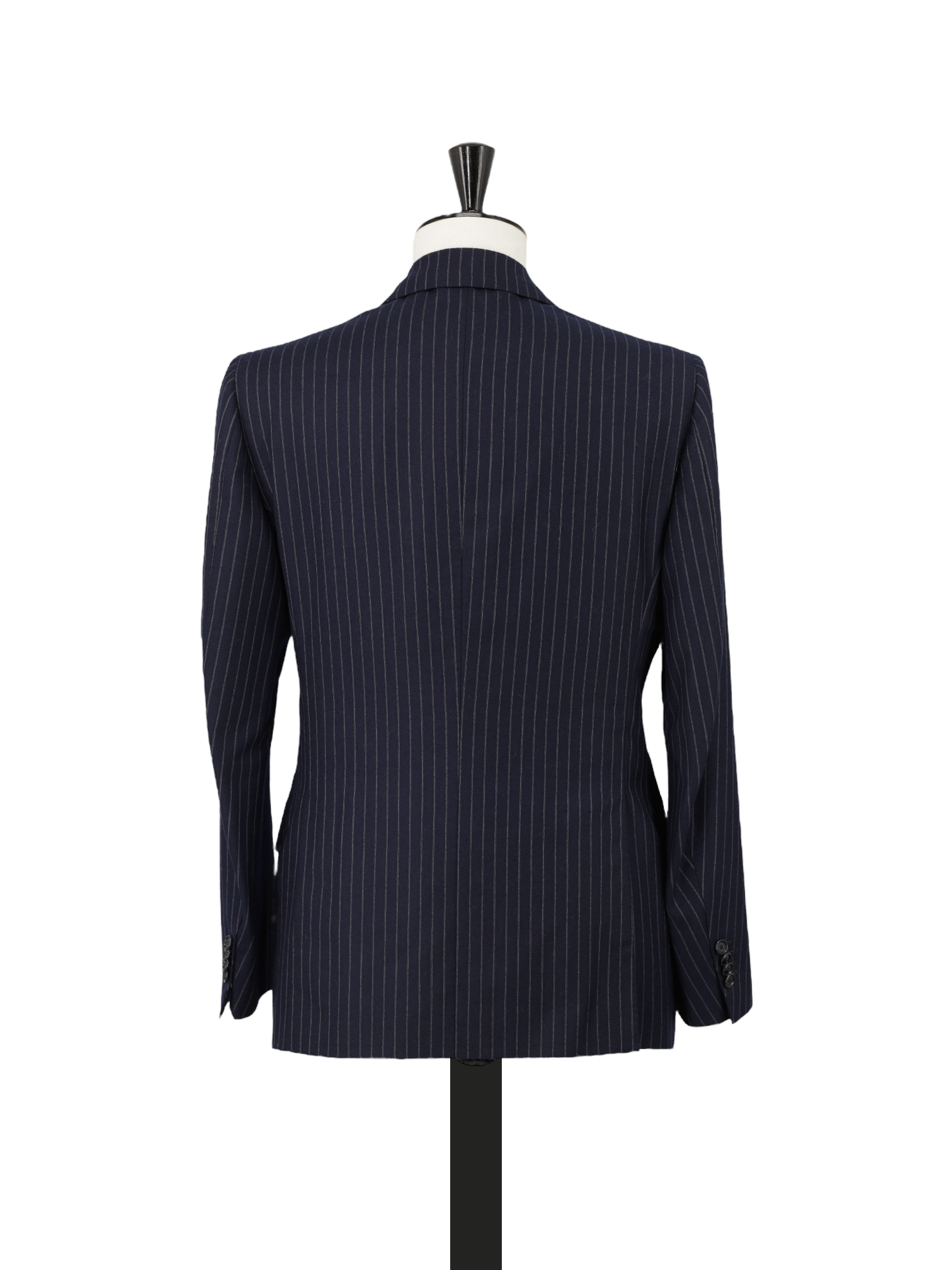 Cesare Attolini Dark Blue Super 120's & Cashmere Double-Breasted Pinstripe Suit