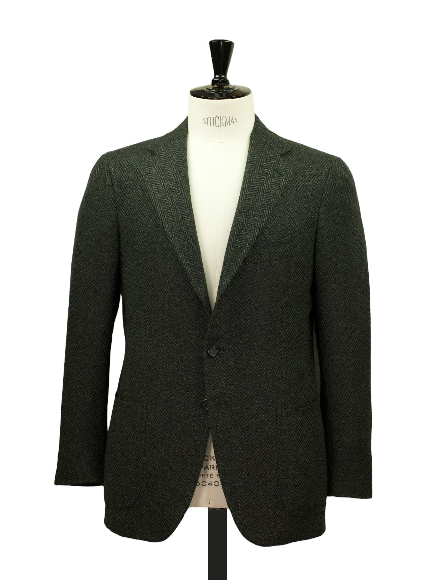 Cesare Attolini Forest Green Pure-Cashmere Herringbone Jacket