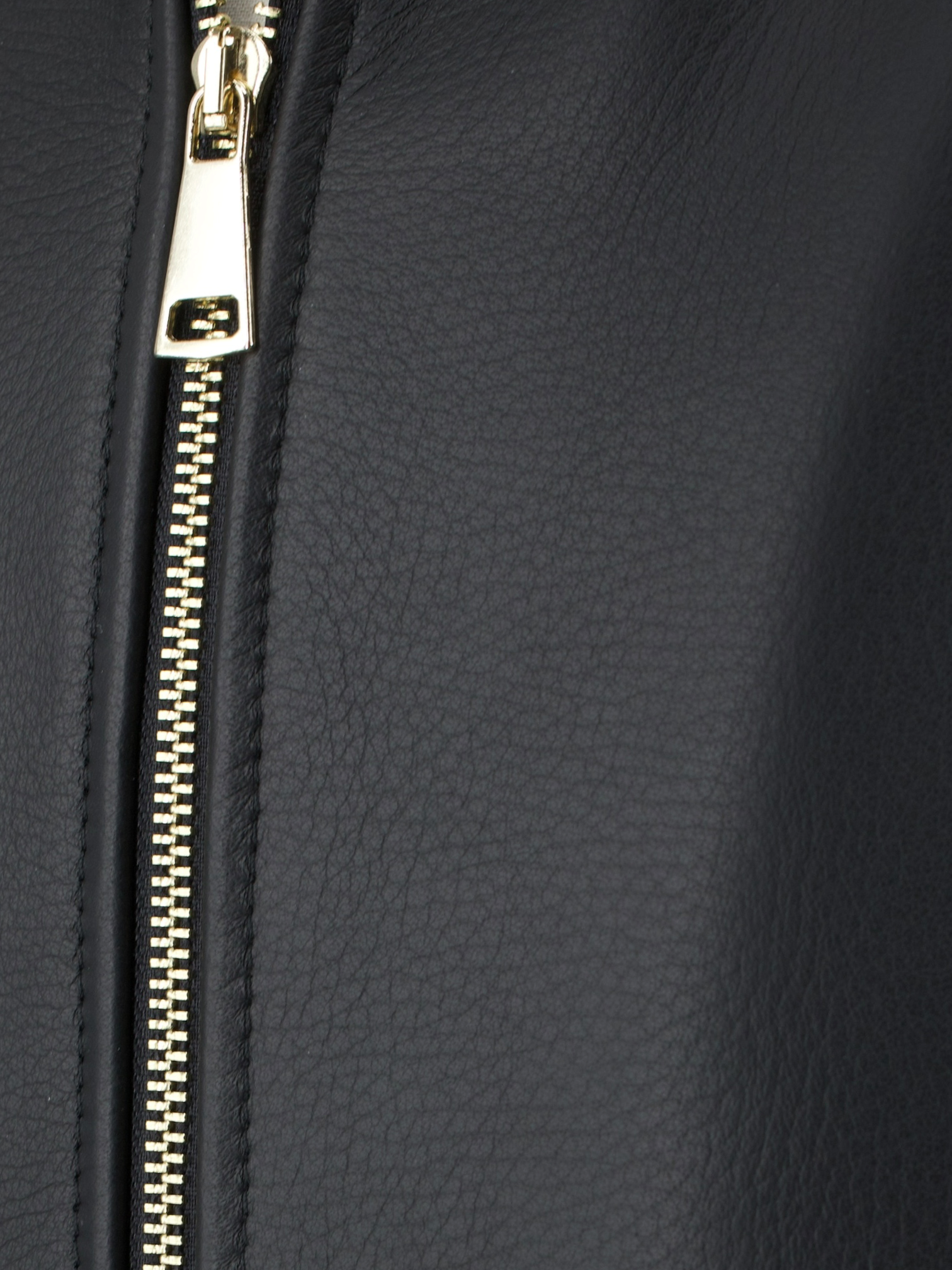 Valstar Black Deerskin & Cashmere-Award Lining Zip-Up Jacket
