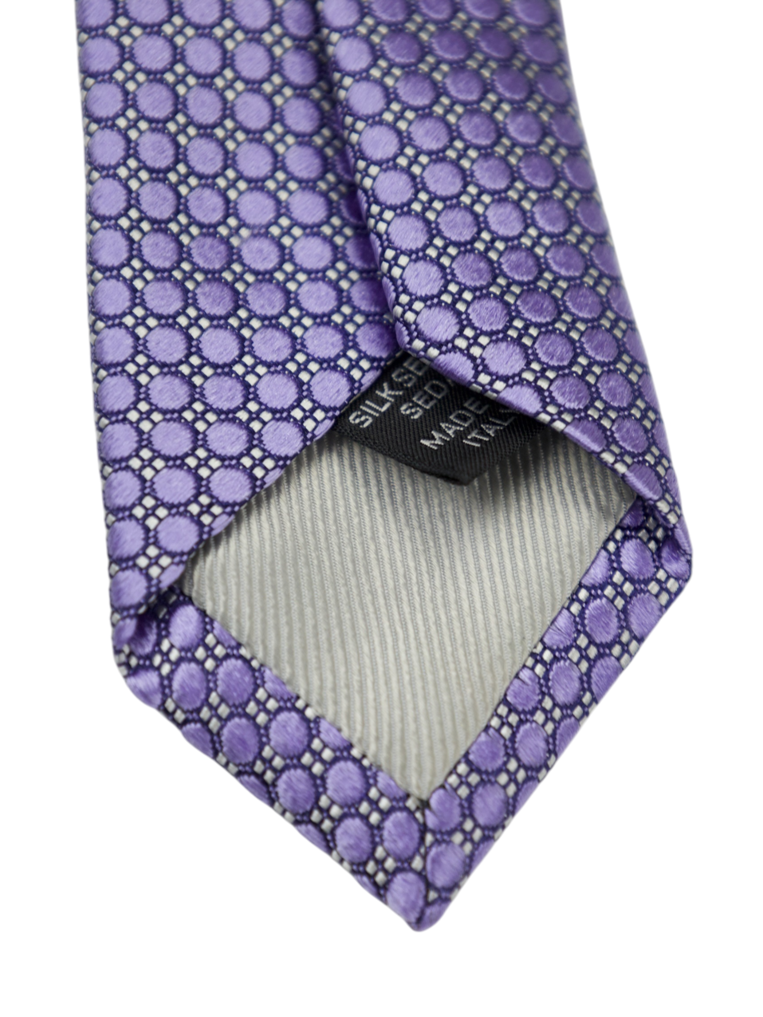 Ermenegildo Zegna Lilac Polkadot Silk Tie