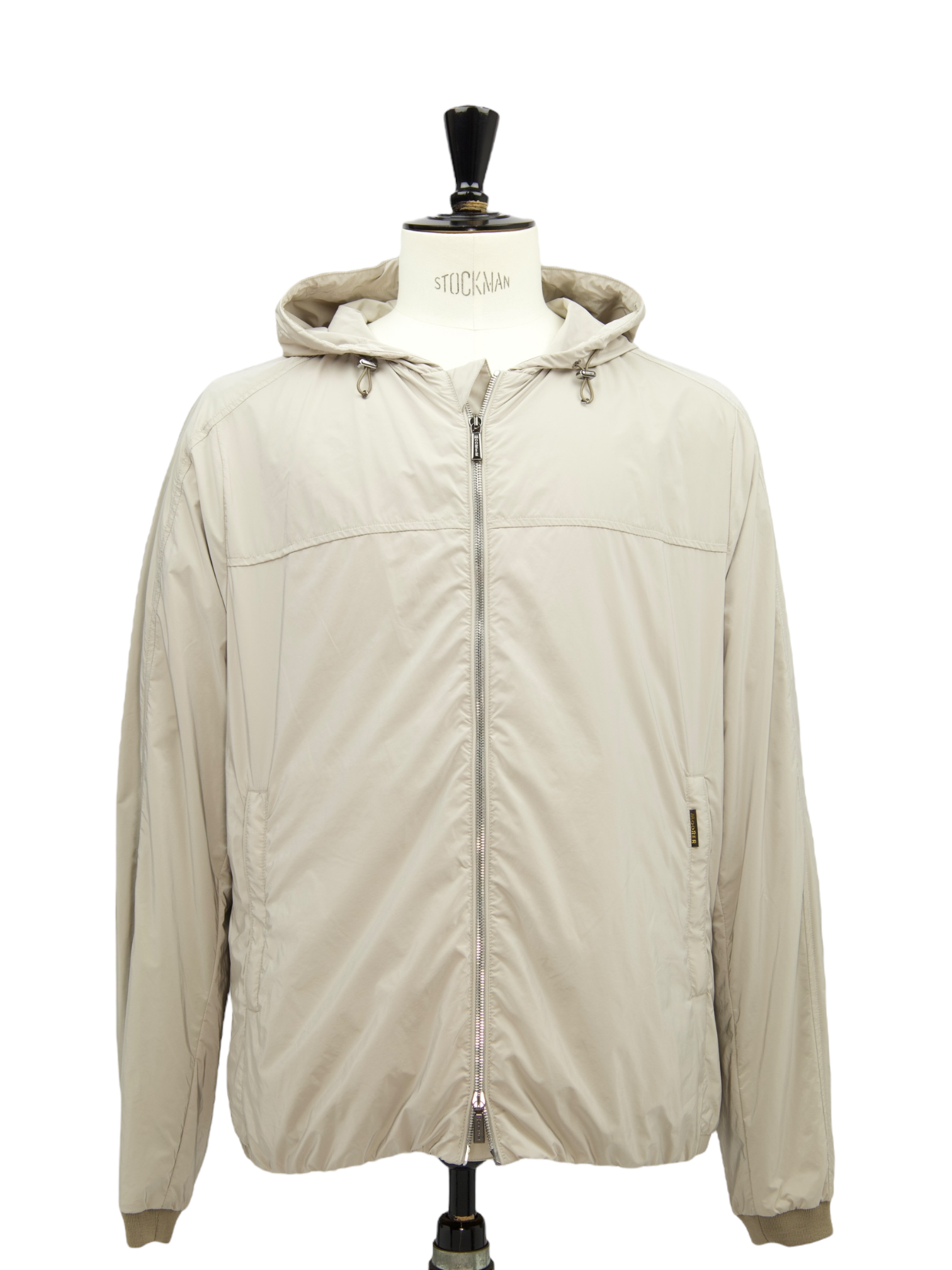 Moorer Greige Water-repellent Hooded Jacket