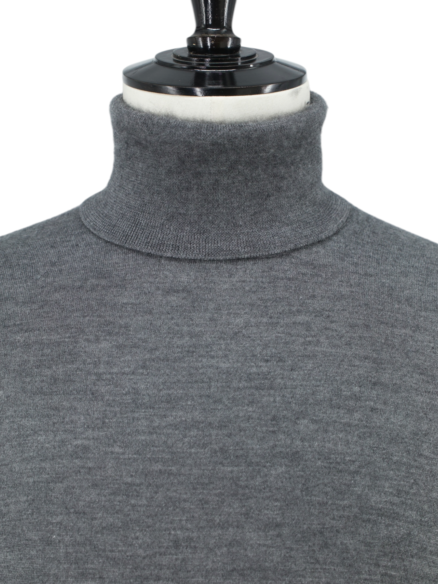 Brioni Grey Cashmere & Silk Luxury Turtleneck