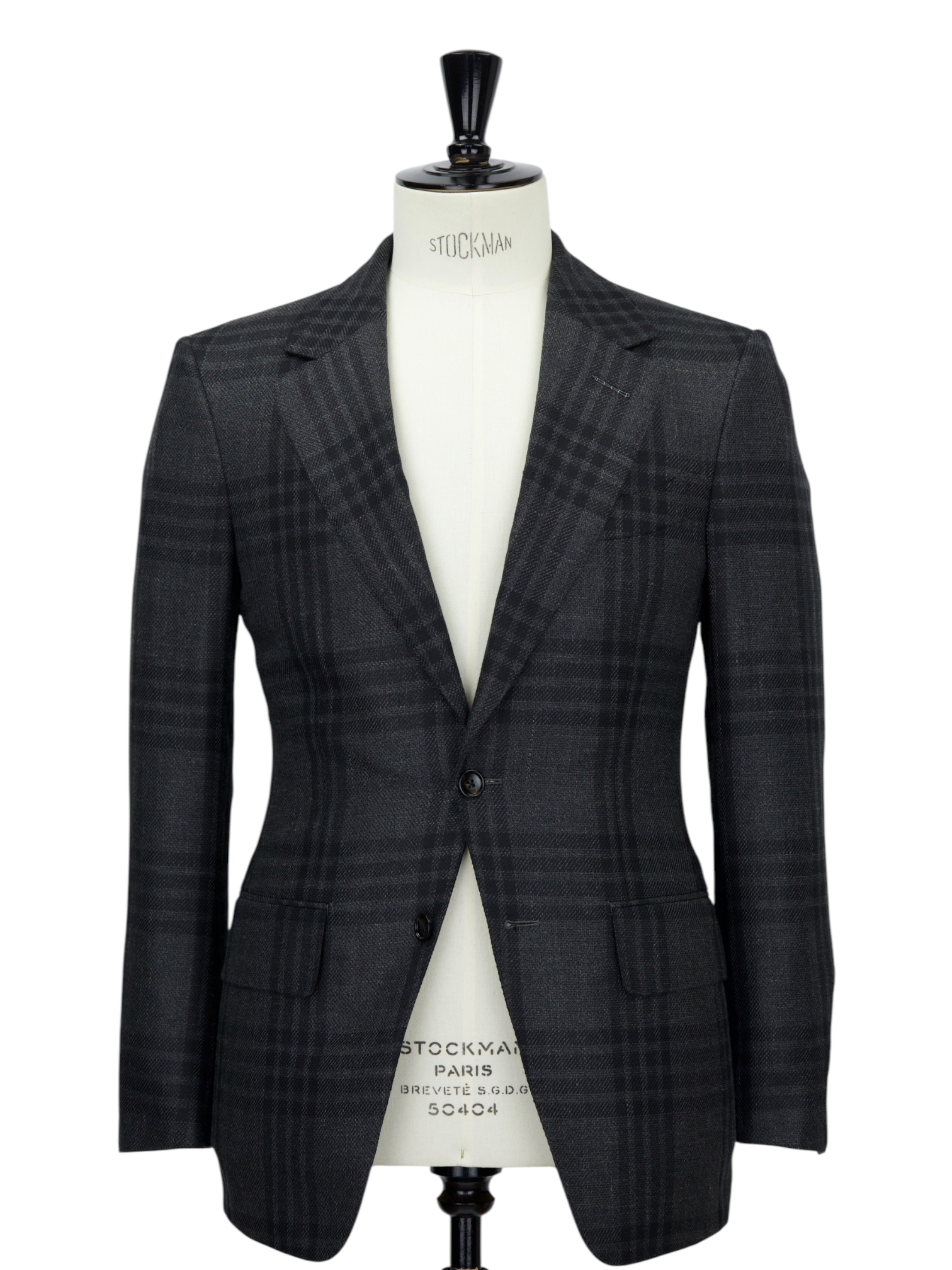 Tom Ford Dark Brown Wool, Silk & Linen Tartan Atticus Jacket