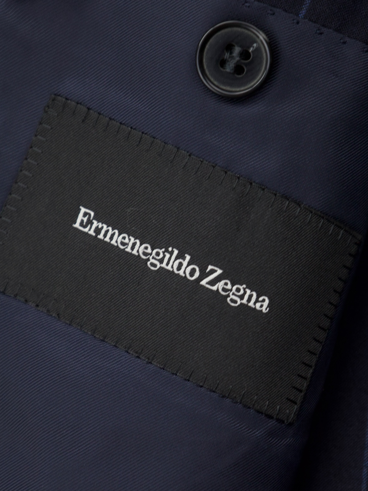 Ermenegildo Zegna Navy Cashmere & Silk Pinstripe 'Roma" Suit