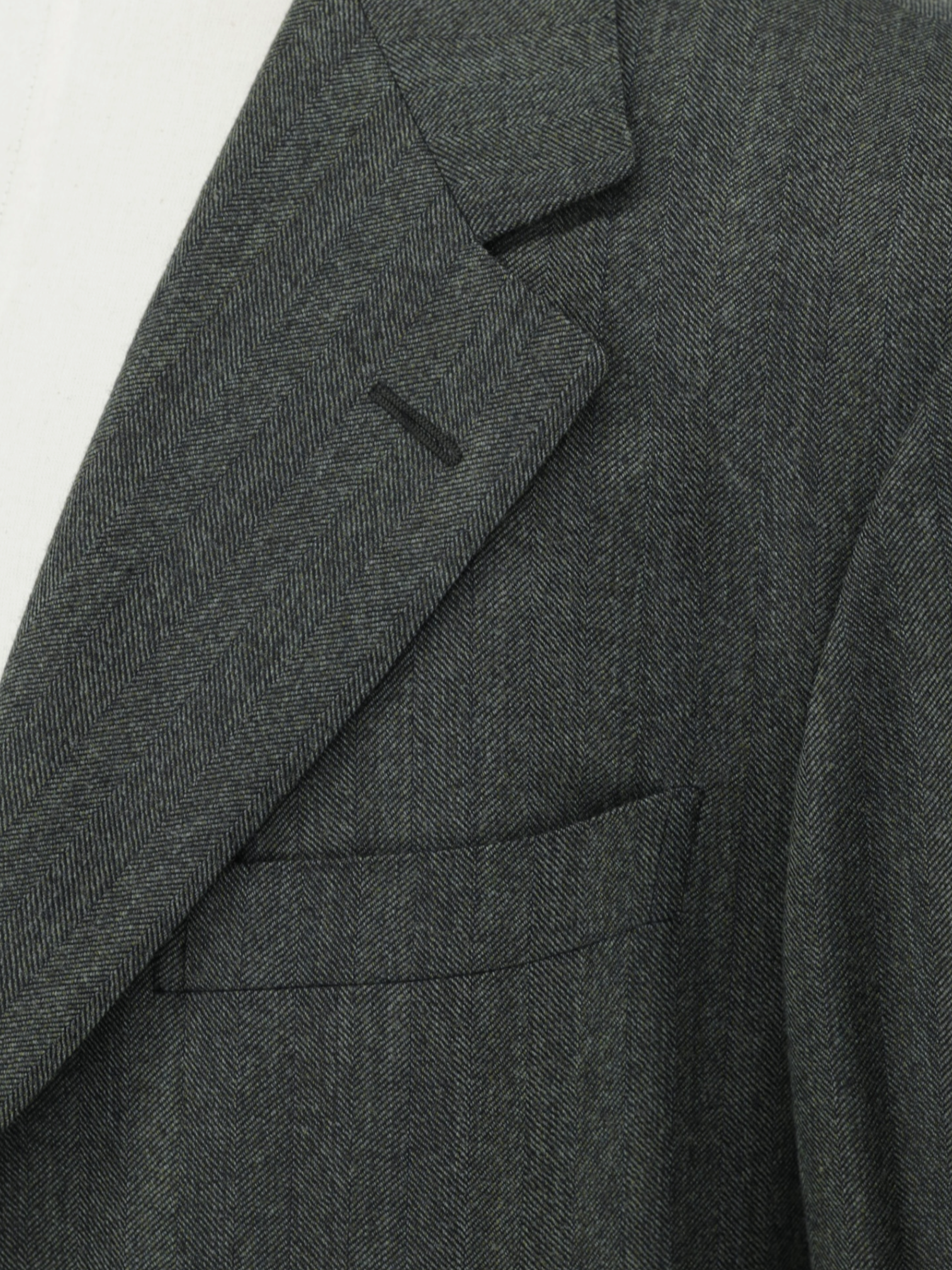 Ermenegildo Zegna Sage Green Trofeo-Wool Herringbone "Travel" Jacket