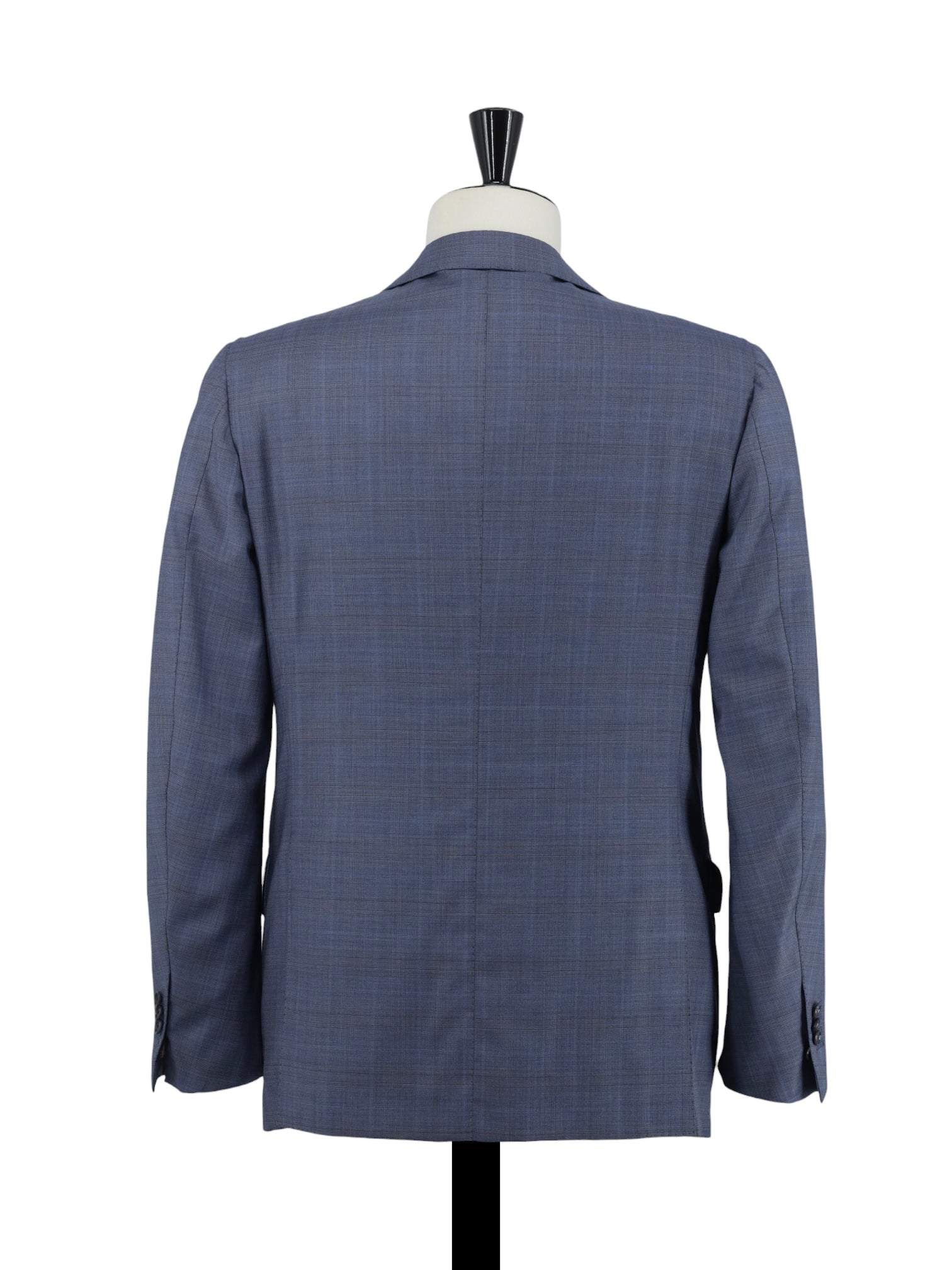 Cesare Attolini Steel Blue Super 170's & Silk Checkered Suit